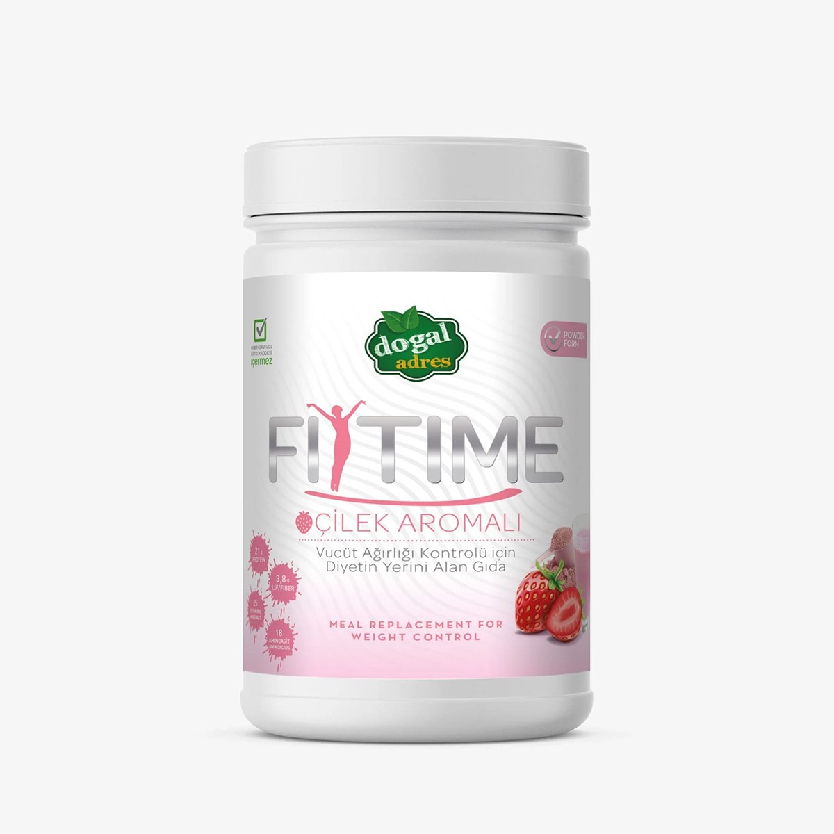 Fit Time Öğün Yerine Geçen Besleyici Shake Karışımı Çilek Aromalı 450 gr