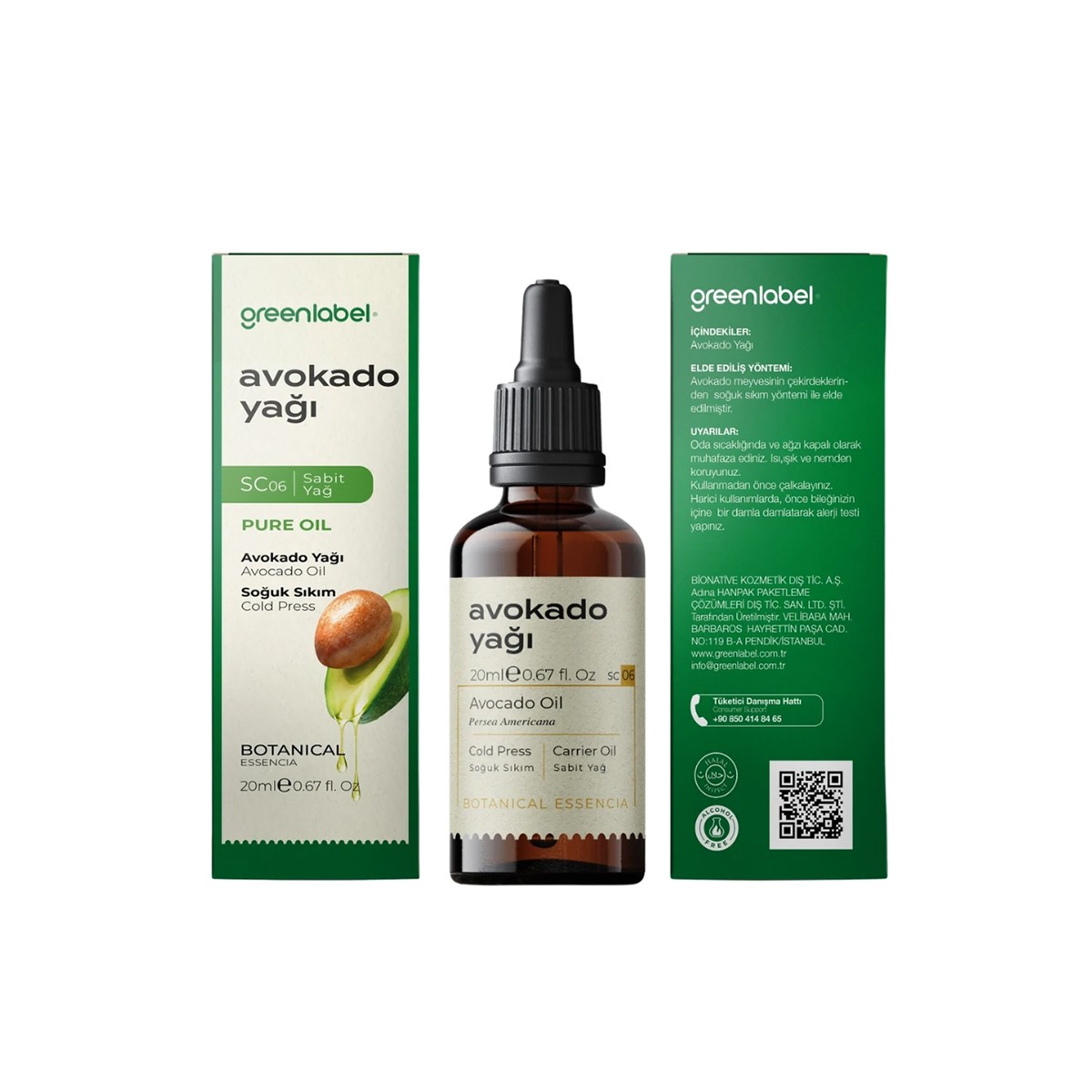 Avokado Yağı 20ml Greenlabel