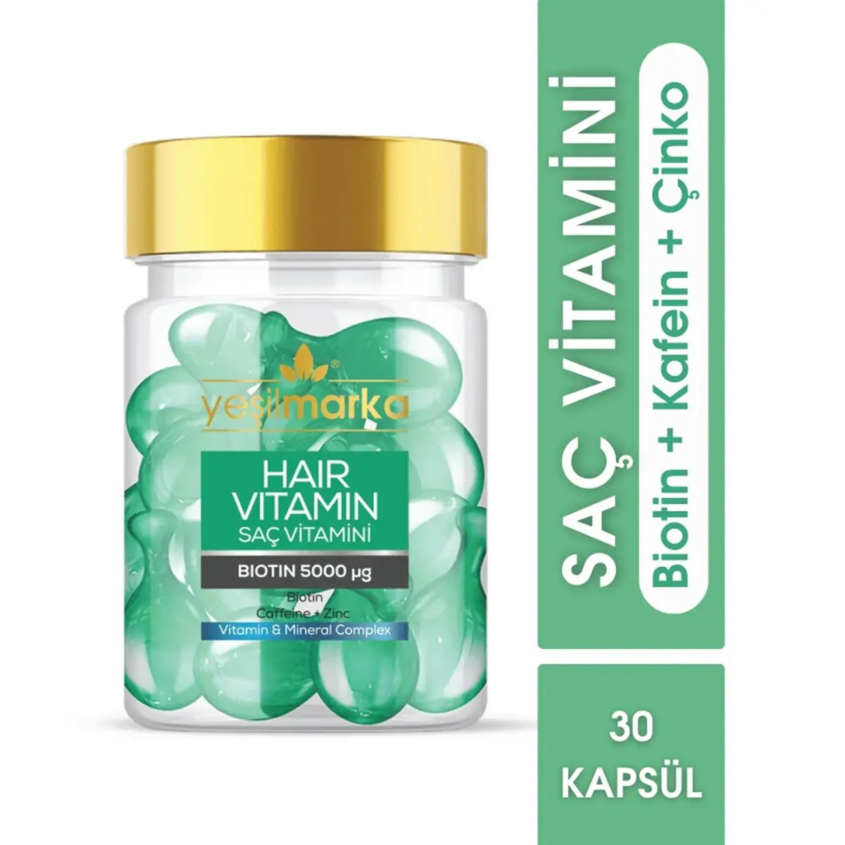 Saç Vitamini - Biotin & Kafein Yeşil Marka