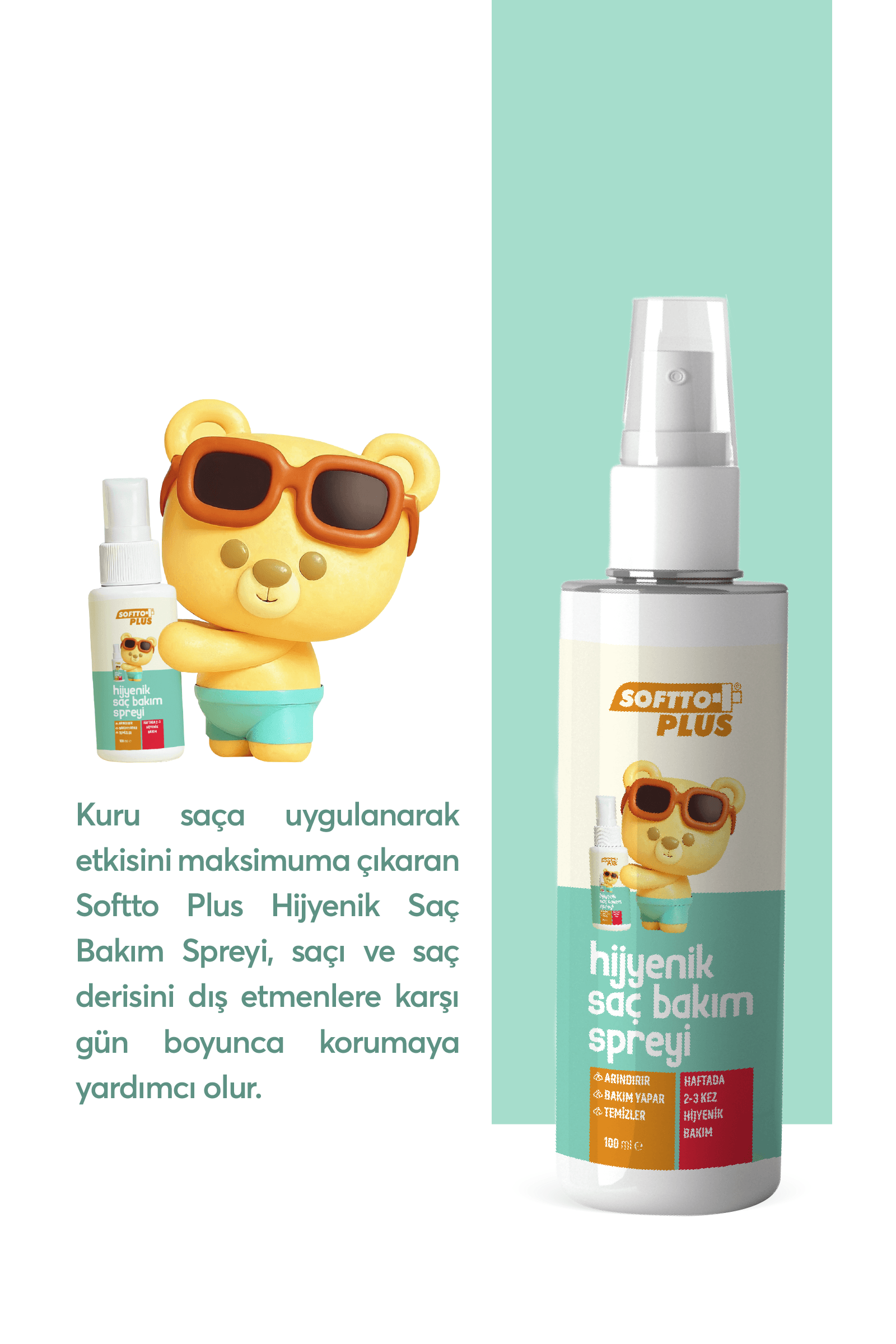 Soffto Plus Hijyenik Saç Bakım Spreyi 100 ml