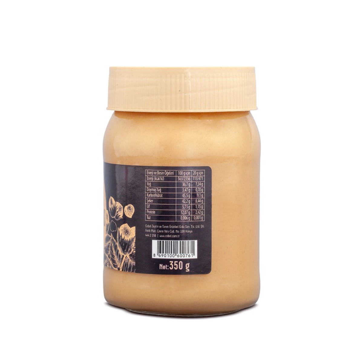 Fındık Parçacıklı Sütlü Fındık Kreması 350 gr Cebel