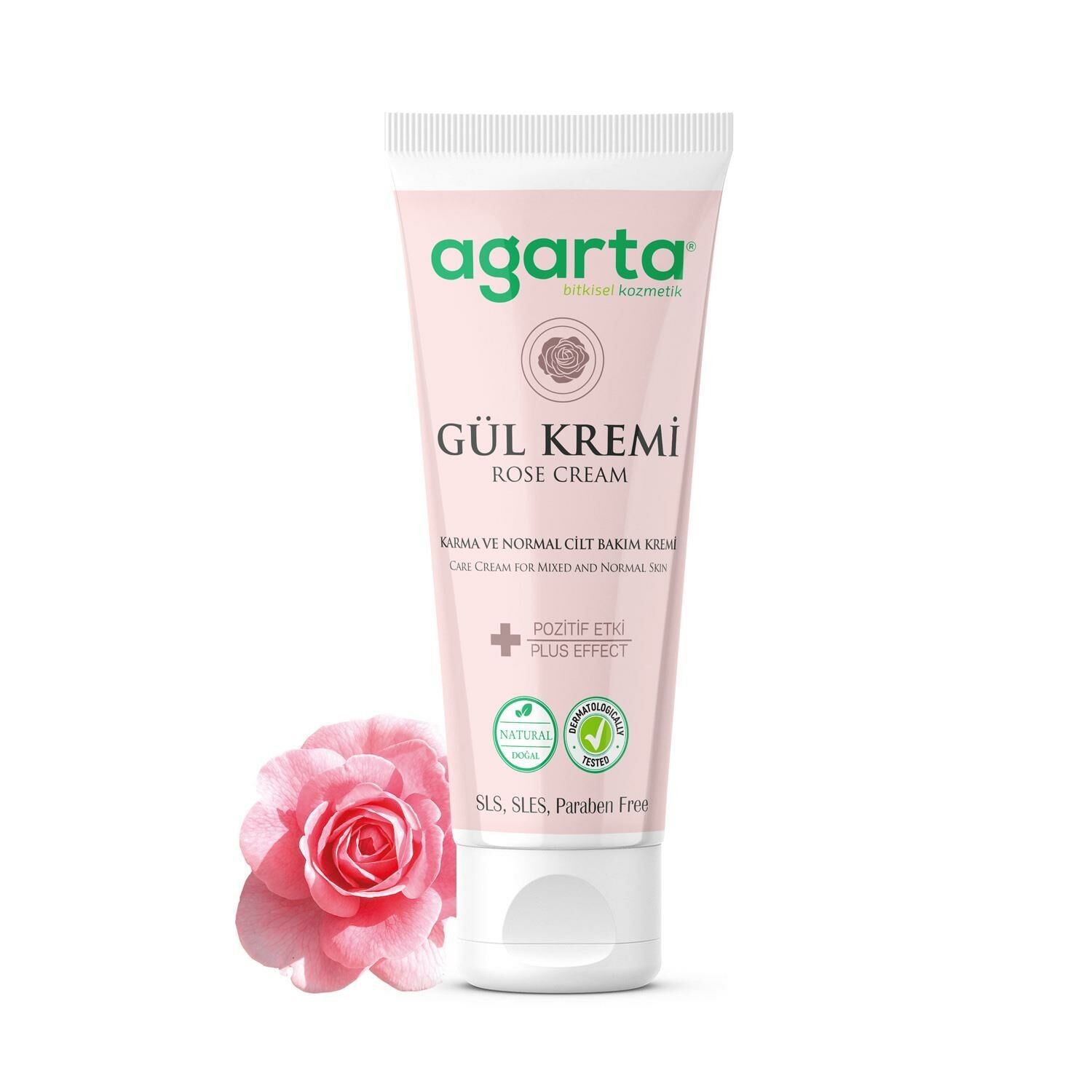 Doğal Yüz Ve El Nemlendirici Gül Aromalı Cilt Bakım Kremi