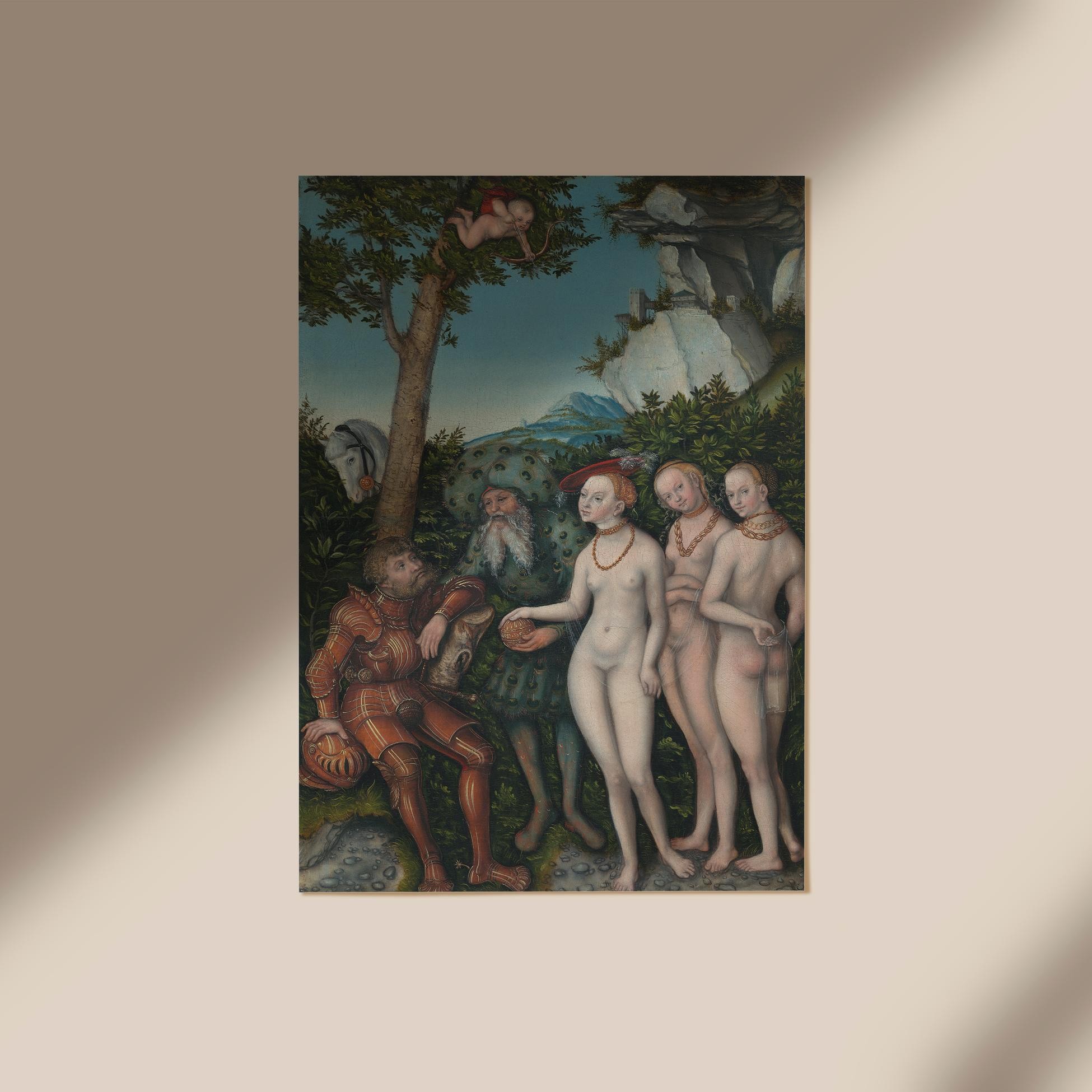 Lucas Cranach the Elder - Judgment of Paris (1530) - Poster