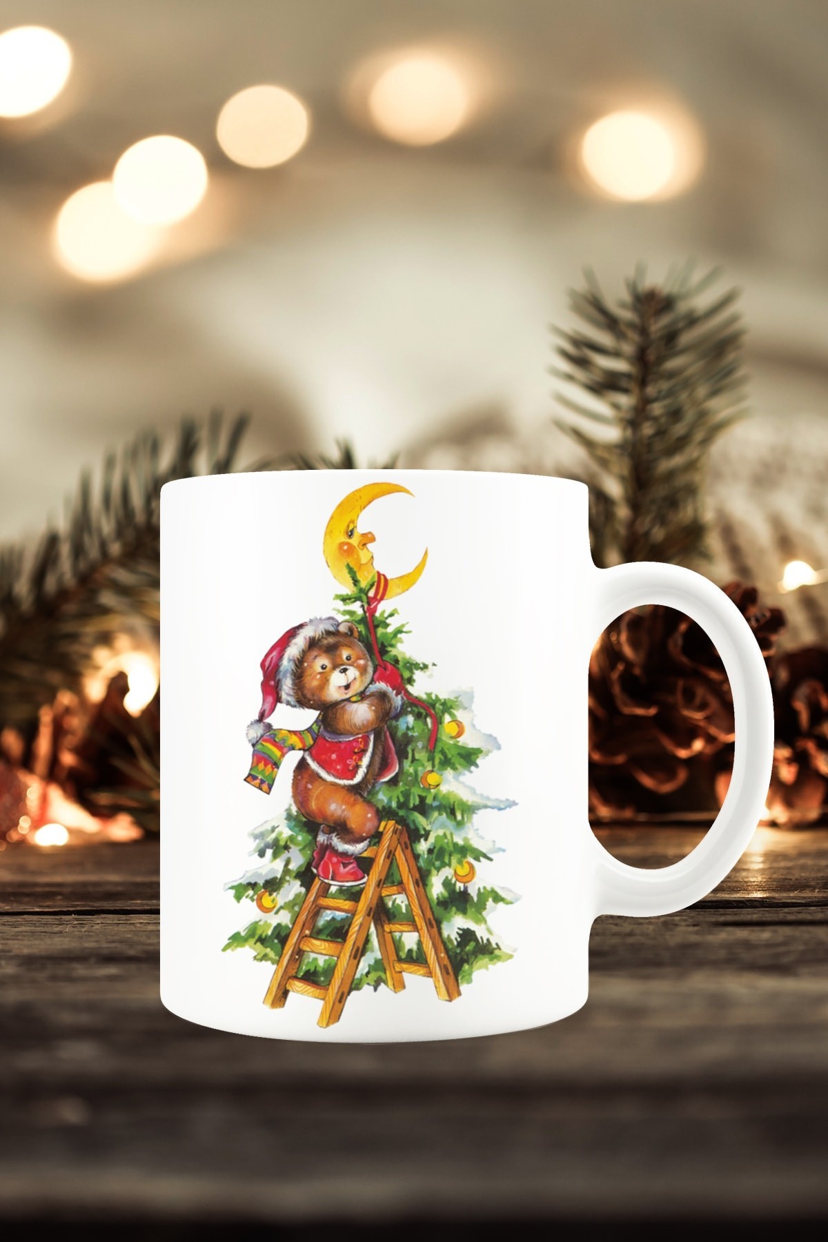 Yılbaşı Yeniyıl Çam Ağacı Christmas Hediyelik Kupa Bardak