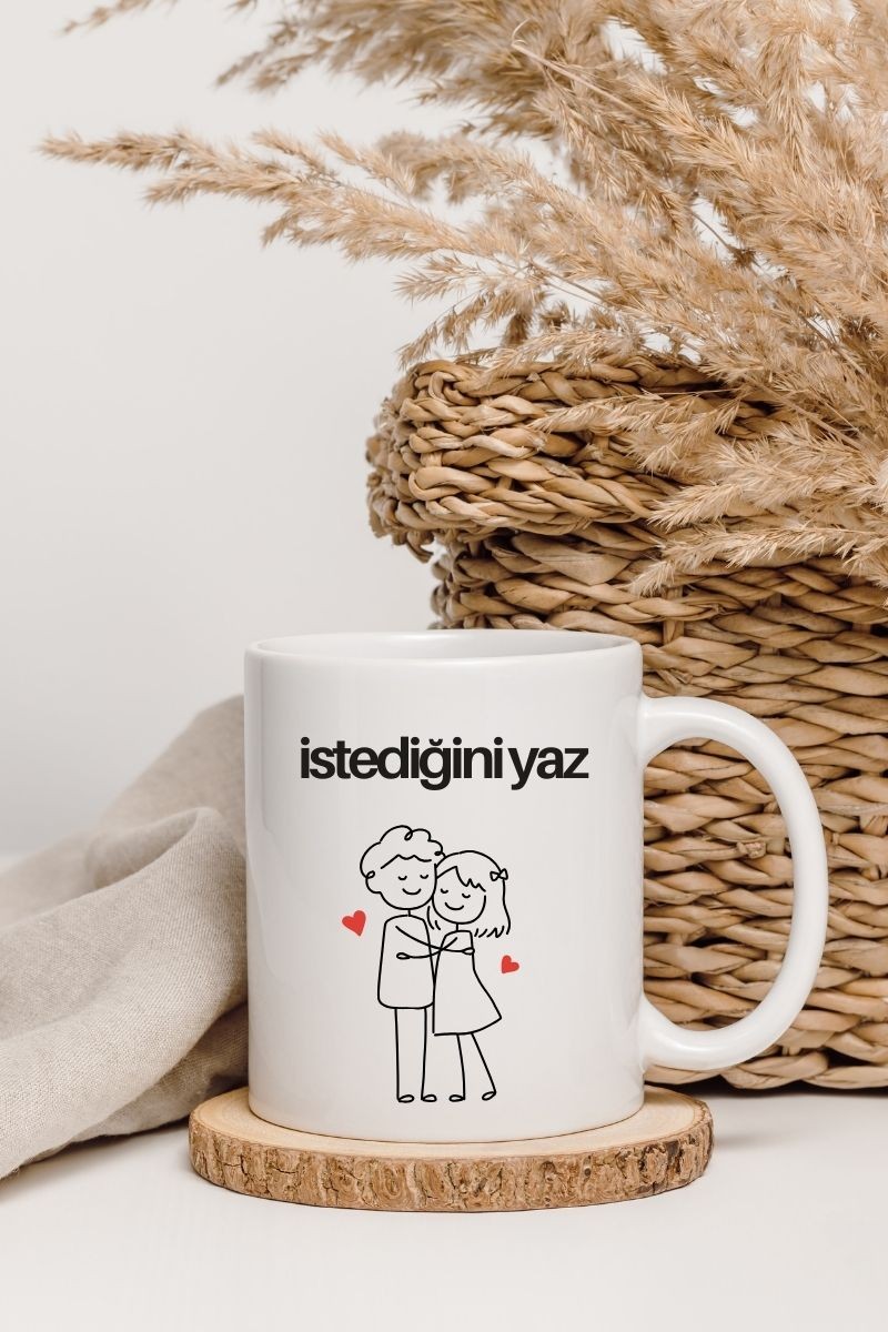 Sarılan Sevgililer- Sevgili Özel Kupa