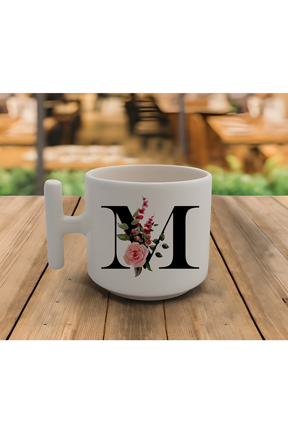 Latte & Espresso El Yapımı 'm' Baş Harf Kupa T Kulp Kupa 200 Ml