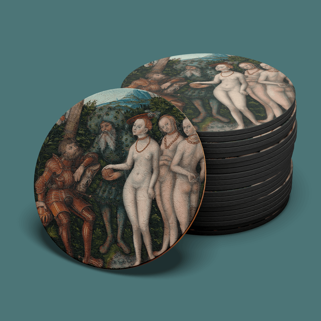 Lucas Cranach the Elder - Paris Kararı (1530) - Bardak Altlığı