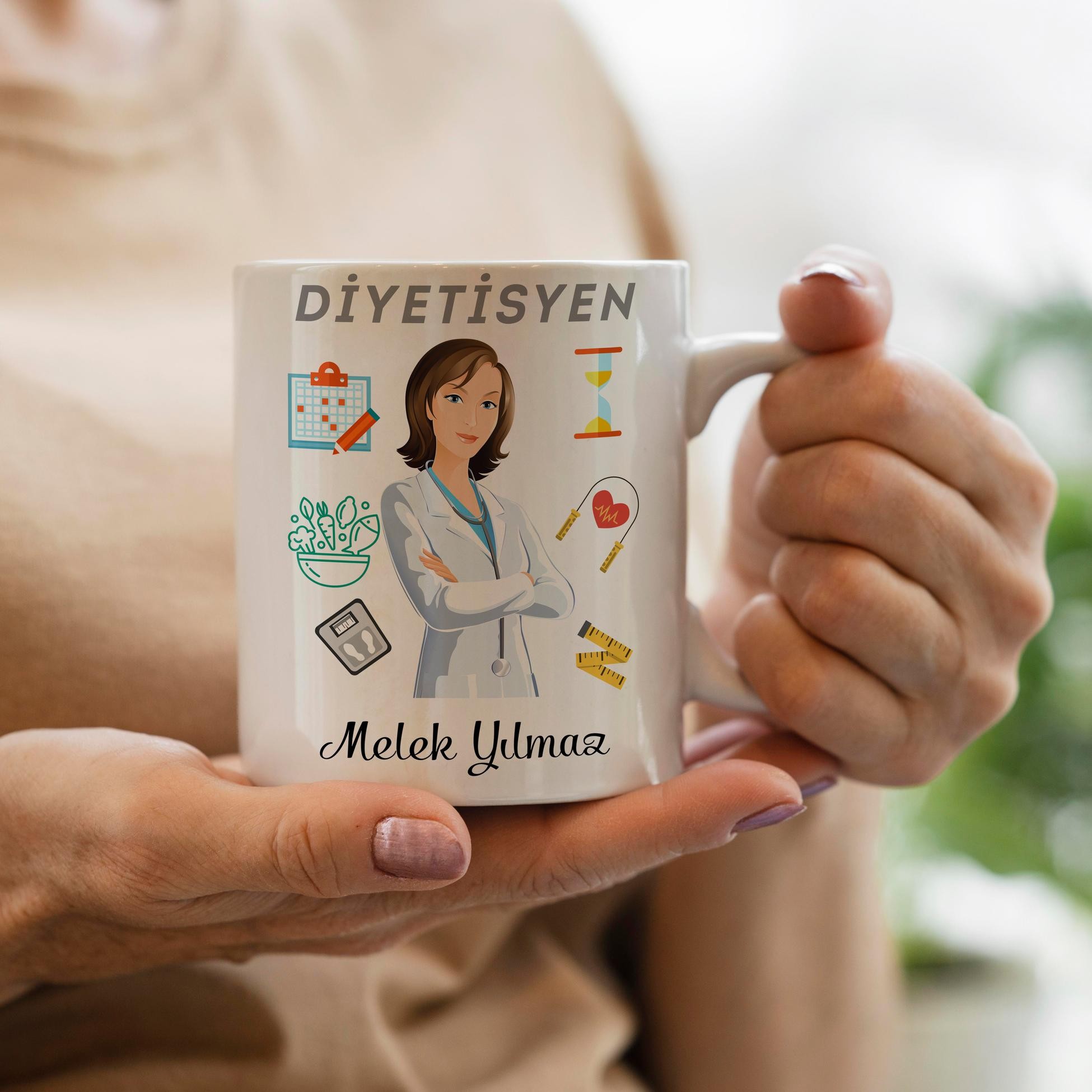 Kişiye Özel Meslek Diyetisyen Kupa Bardak