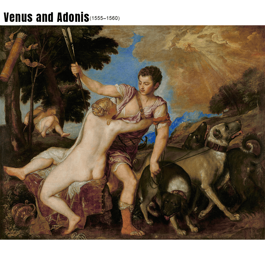 Titian - Venus and Adonis (1555–1560) - Kupa Bardak