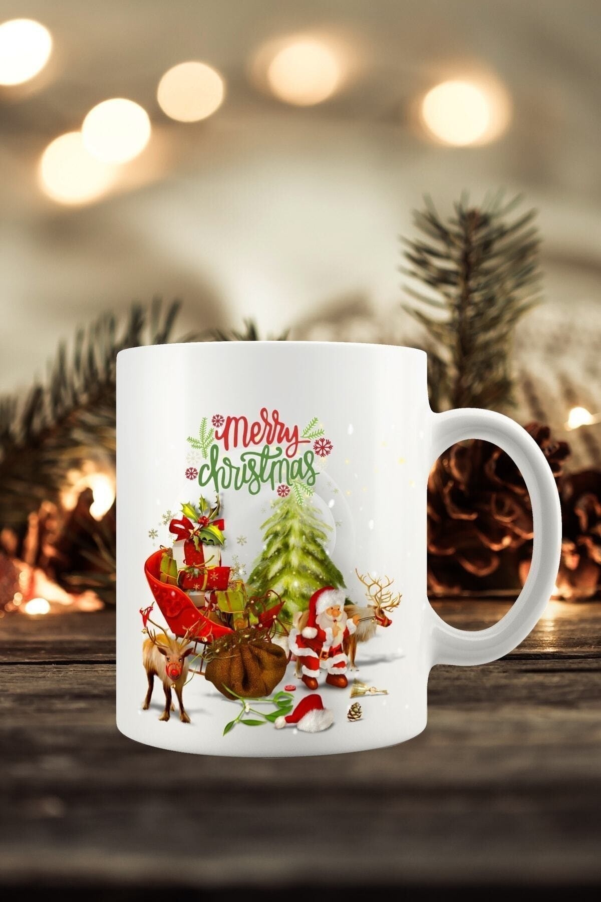 Yılbaşı Yeni Yıl Konseptli Noel Christmas Kupa Bardak
