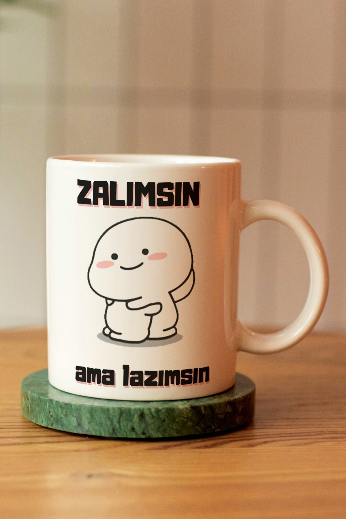 Zalımsın Ama Lazımsın Baskılı Seramik Kahve Çay Kupası