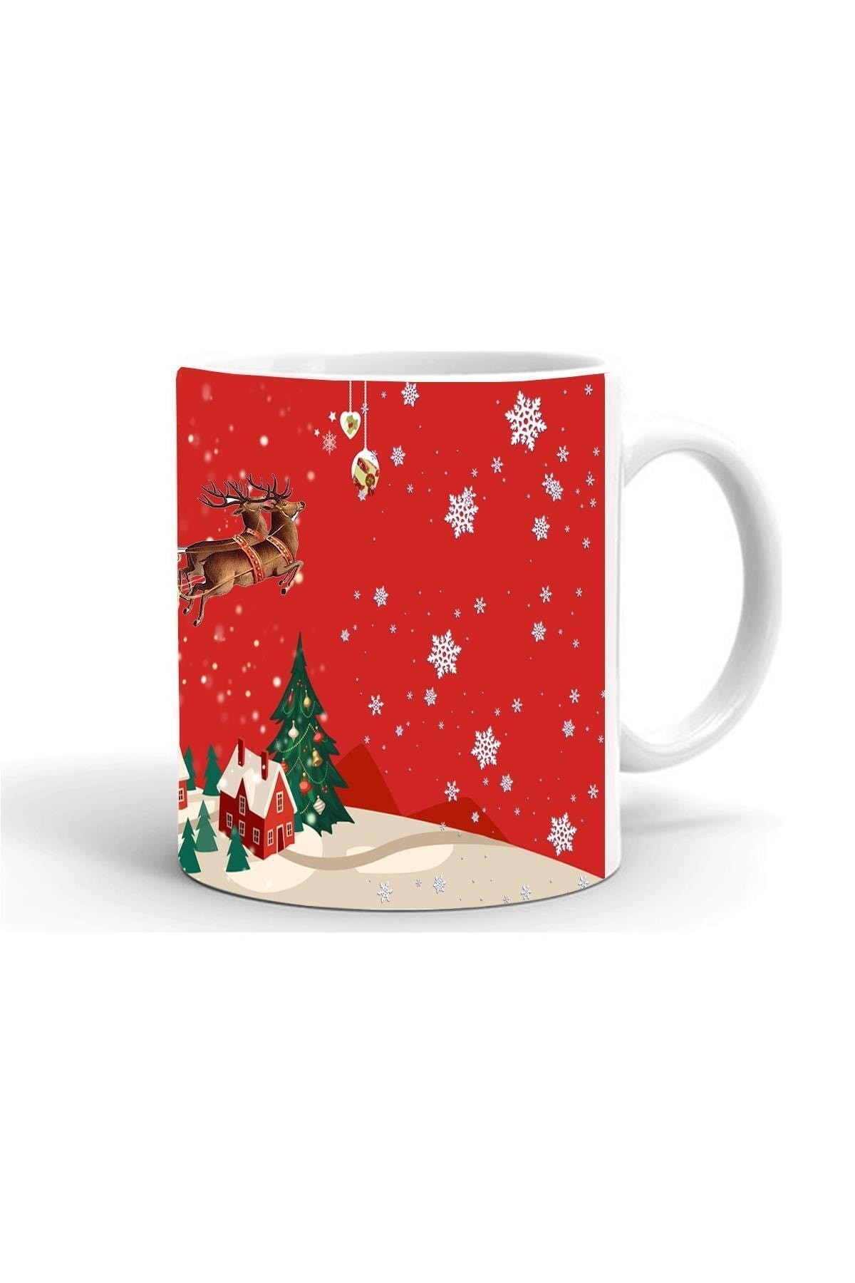 Full Kaplama Yılbası Noel Temalı Baskılı   Kupa