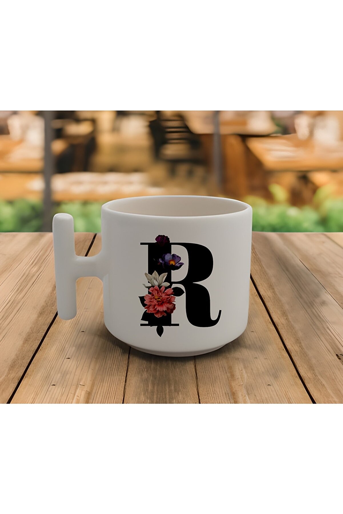 Latte & Espresso El Yapımı 'r' Baş Harf Kupa T Kulp Kupa 200 Ml