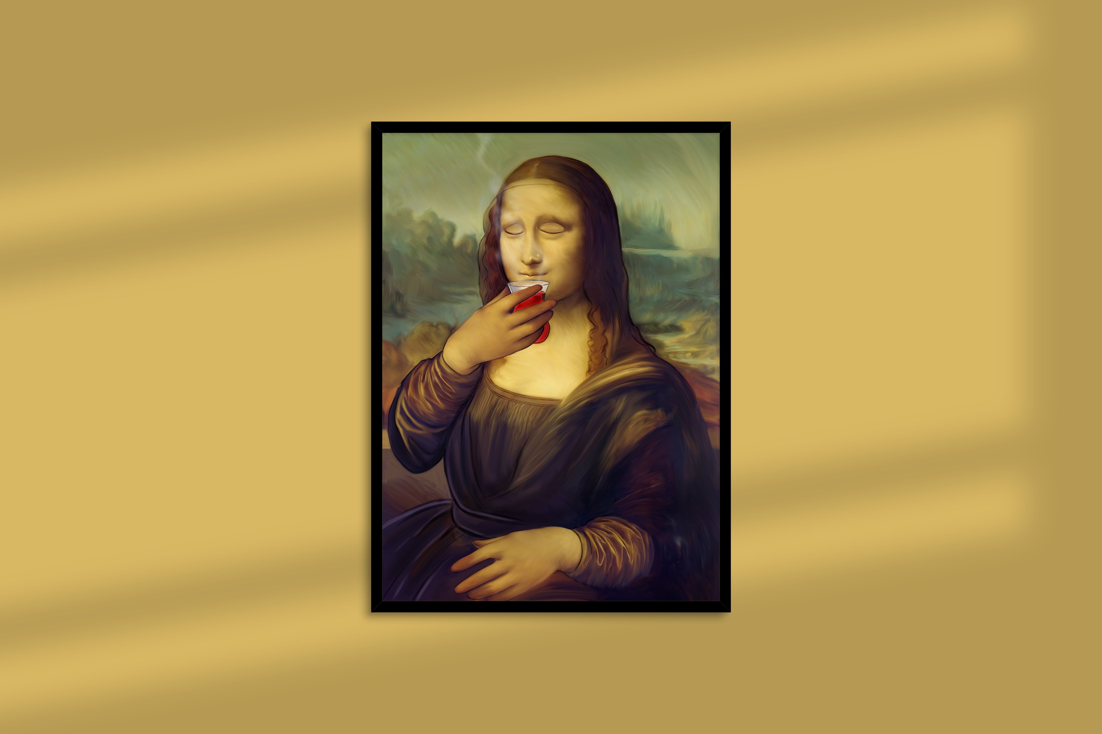 Mona Lisa Çay Molasında | GK Art Serisi Poster