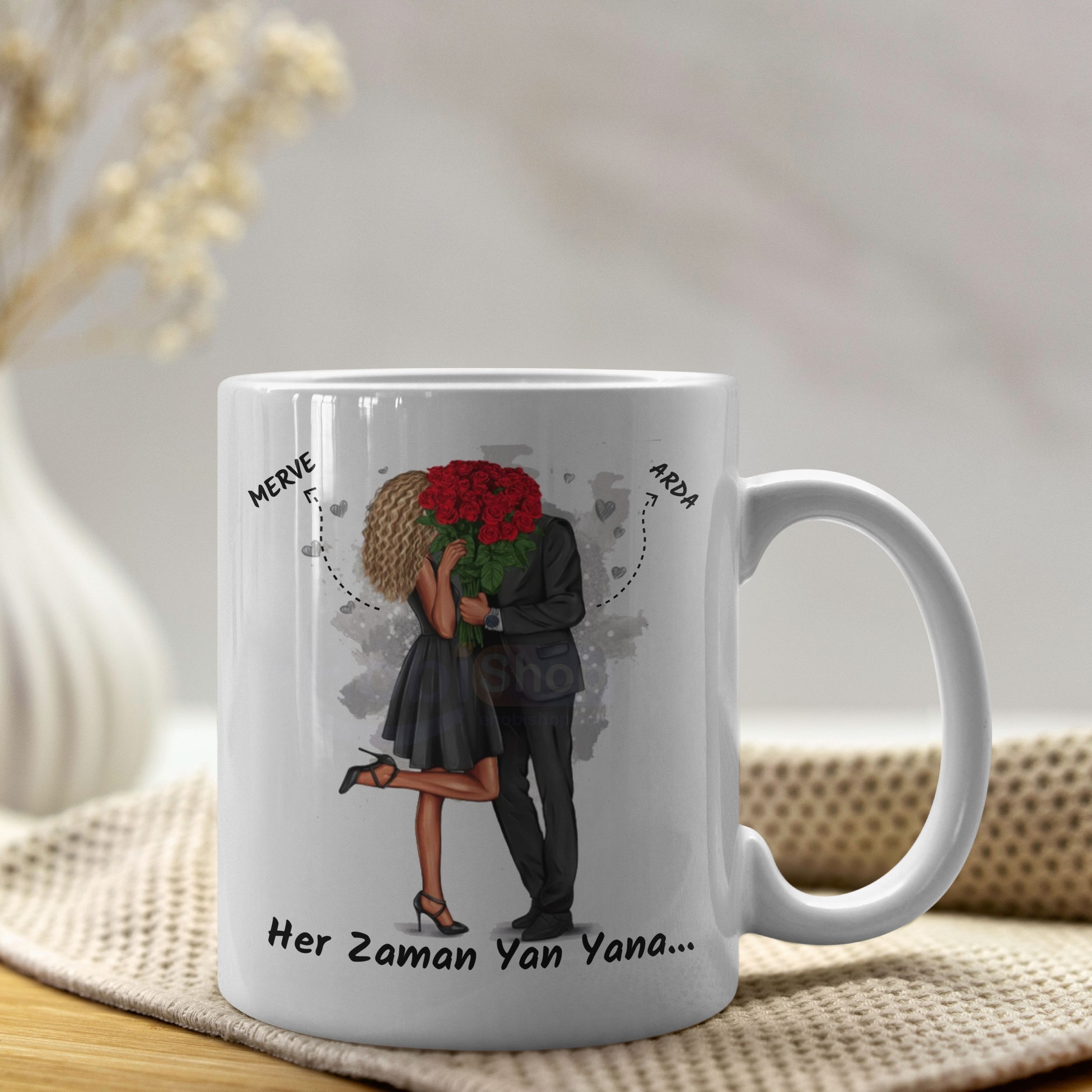 Çift Sevgililer Günü Kupa Bardak