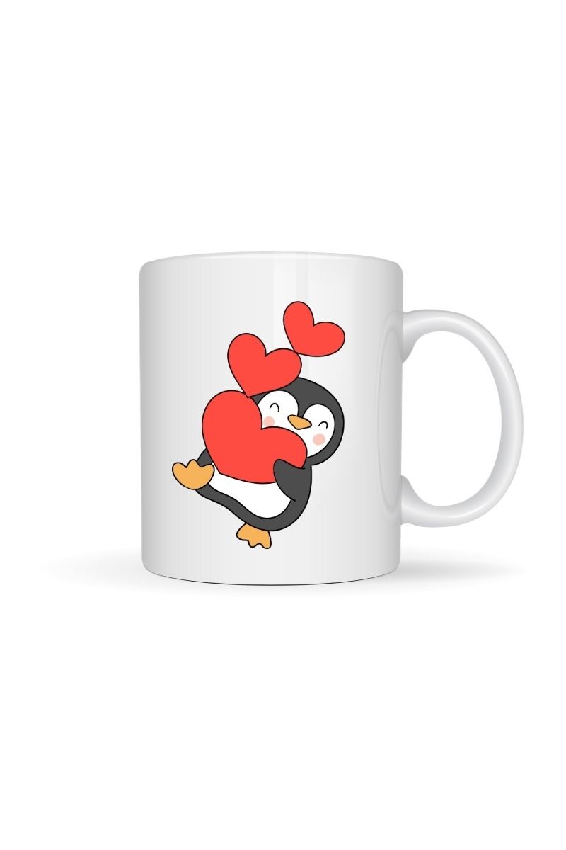 Aşık Penguen- Kalp Kupa