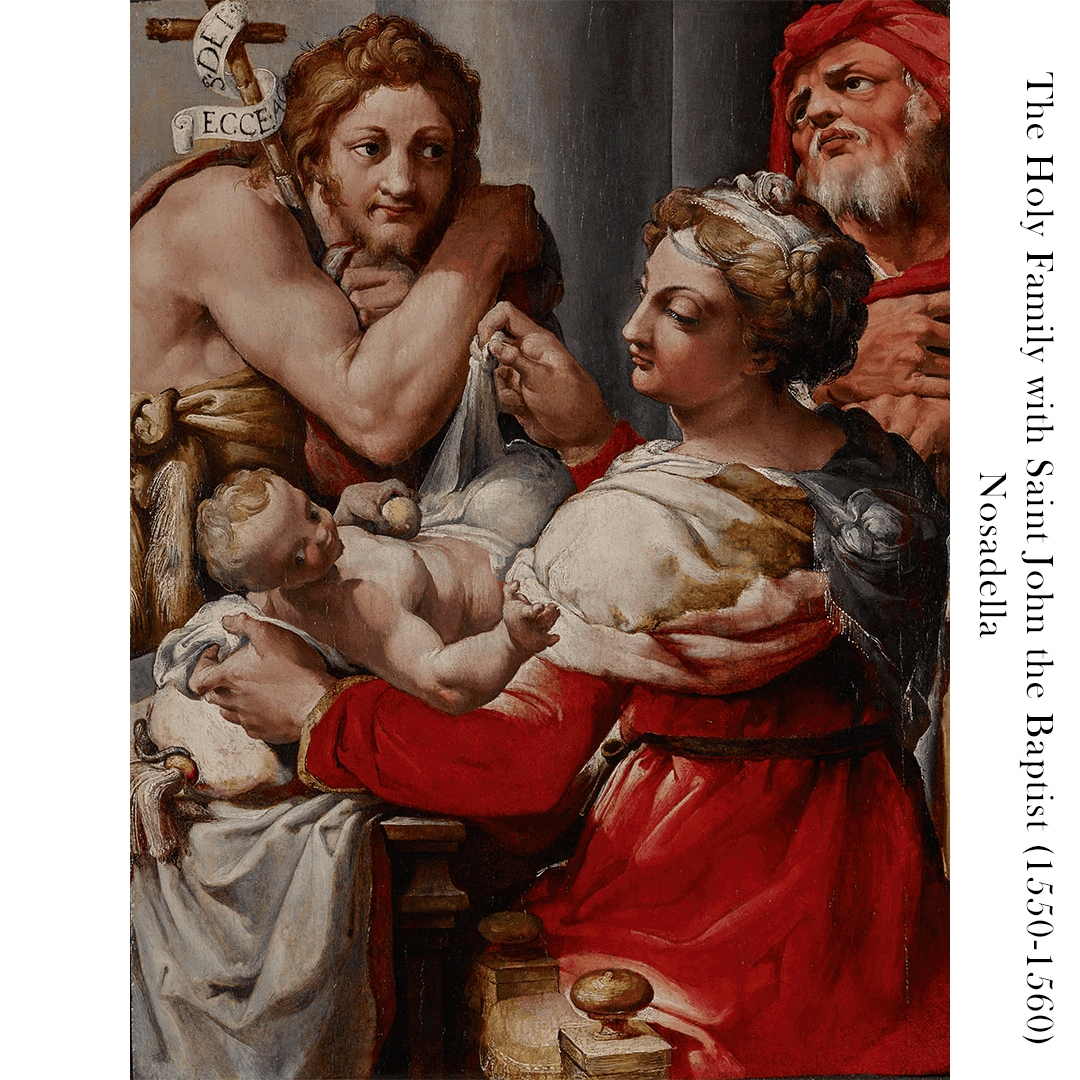Nosadella  - The Holy Family with Saint John the Baptist (1550-1560) - Kupa Bardak