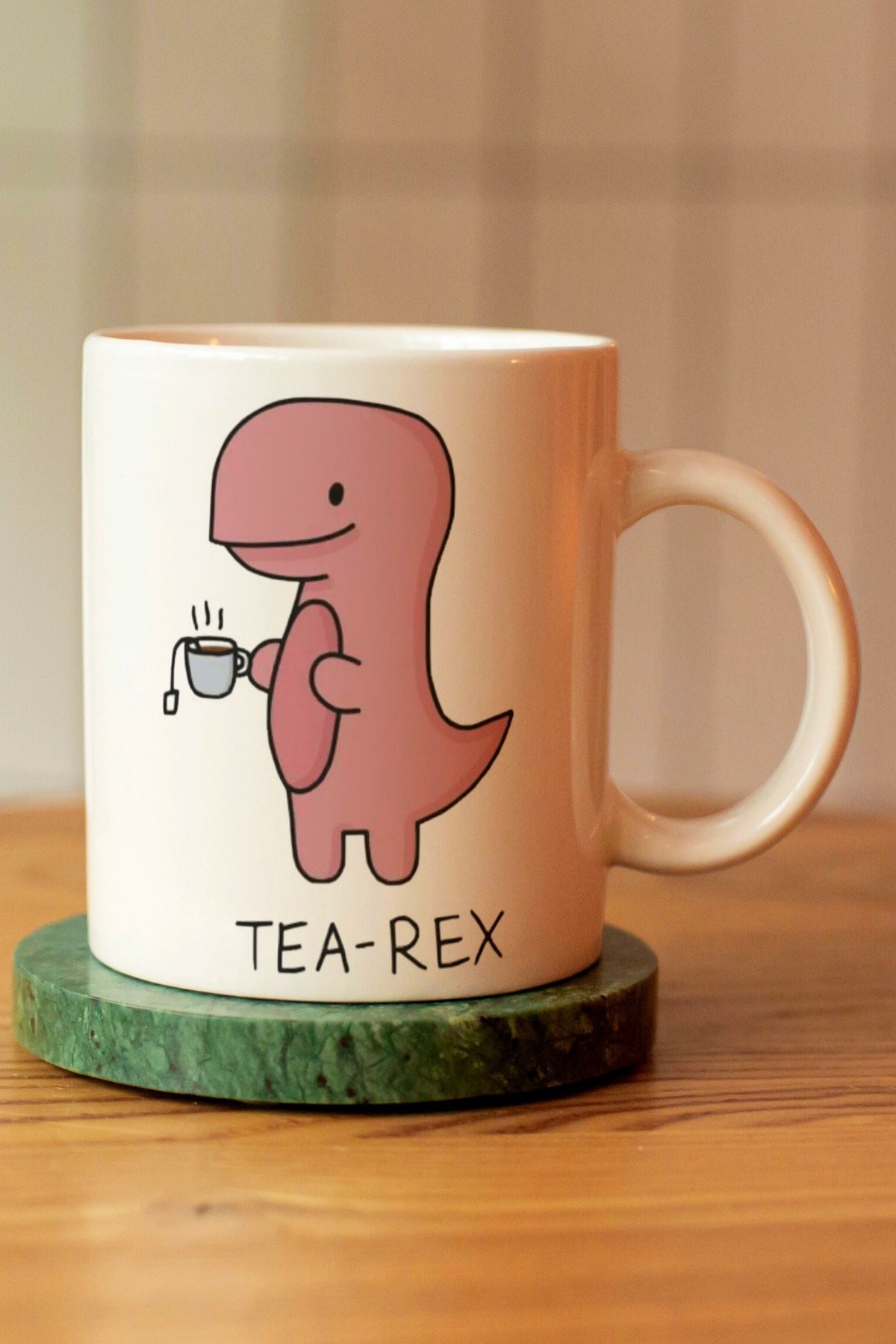 Tea Rex Baskılı Seramik Çay Kahve Kupası