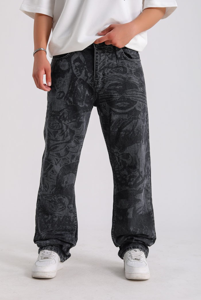 Female Figure Lazer Desenli Premium Pantolon - Antrasit