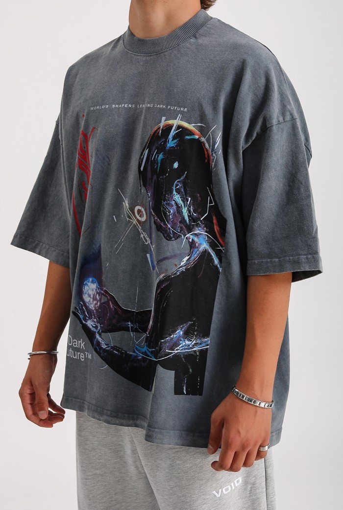 Robotic Acid Wash Oversize T-shirt