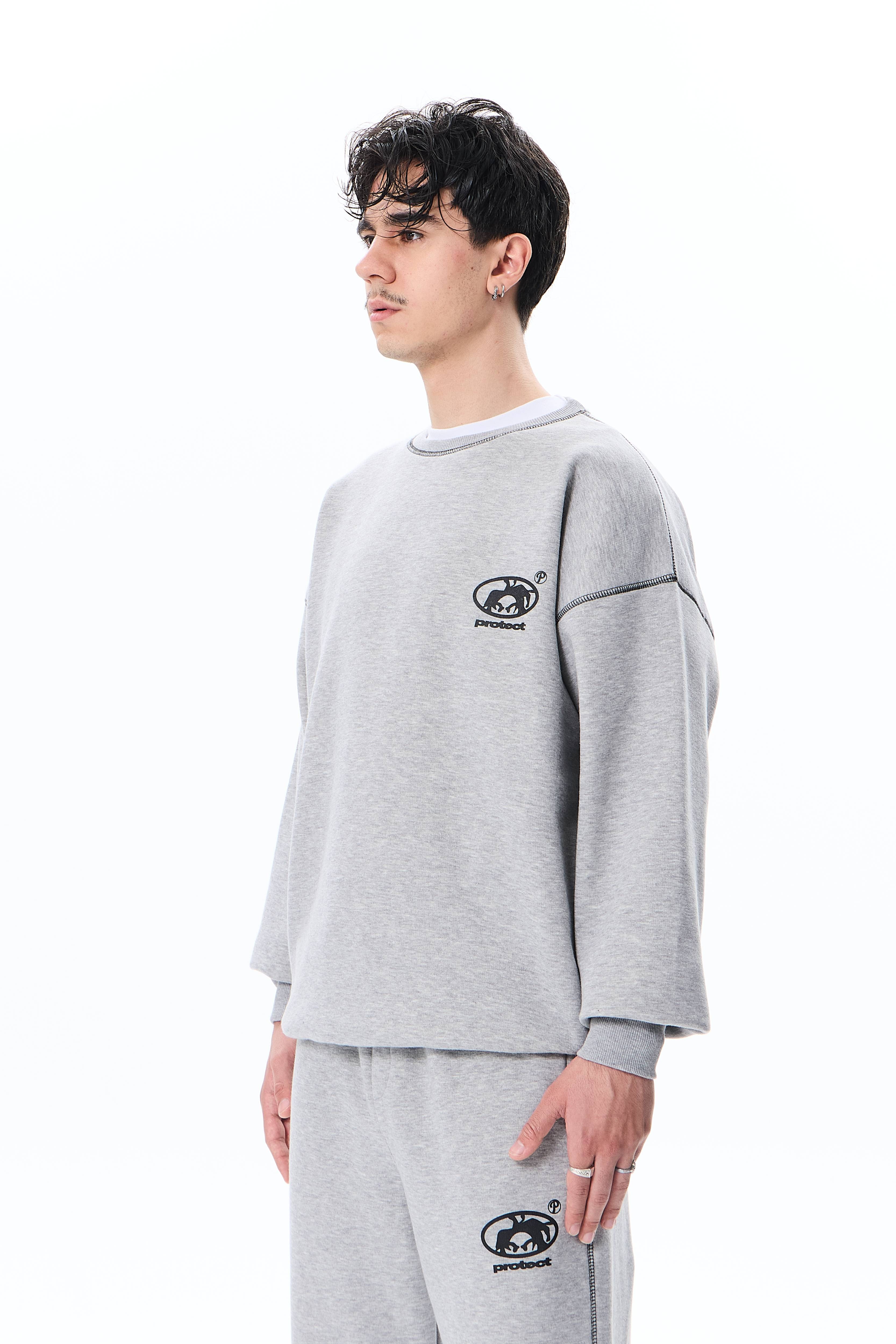 Protect Baskılı Premium Oversize Sweatshirt