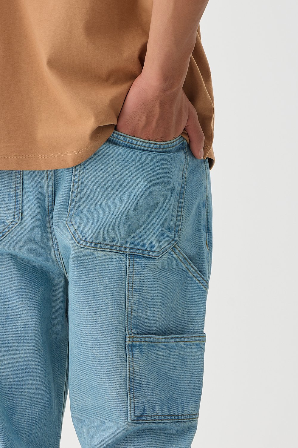 TwoY Stds Pocket Detail Mavi Baggy Pantolon