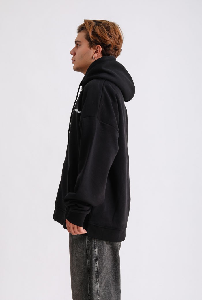 Remember Baskılı Oversize Premium Zip Hoodie