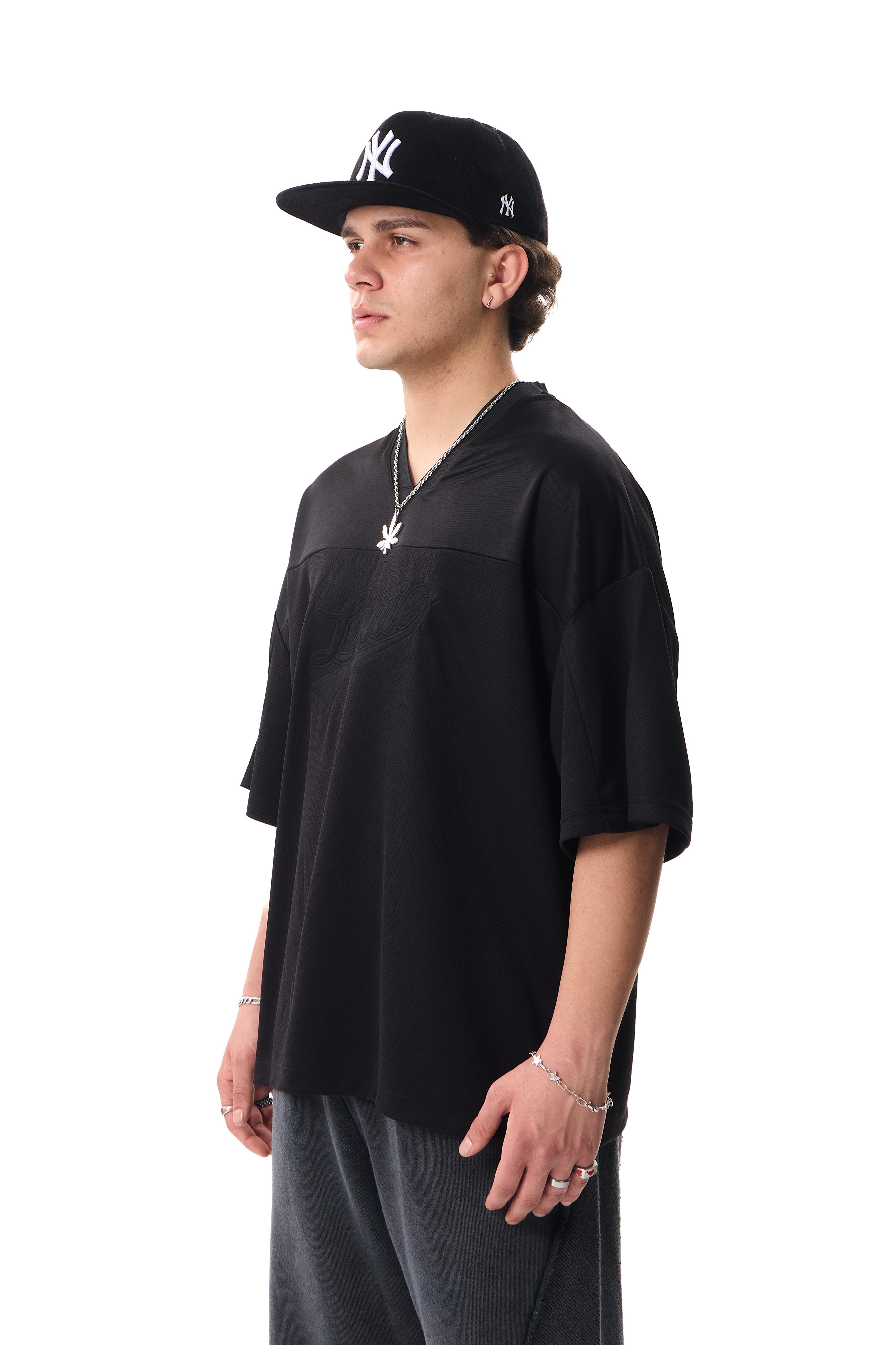 Louie Nakışlı Premium Oversize Athletic Jersey