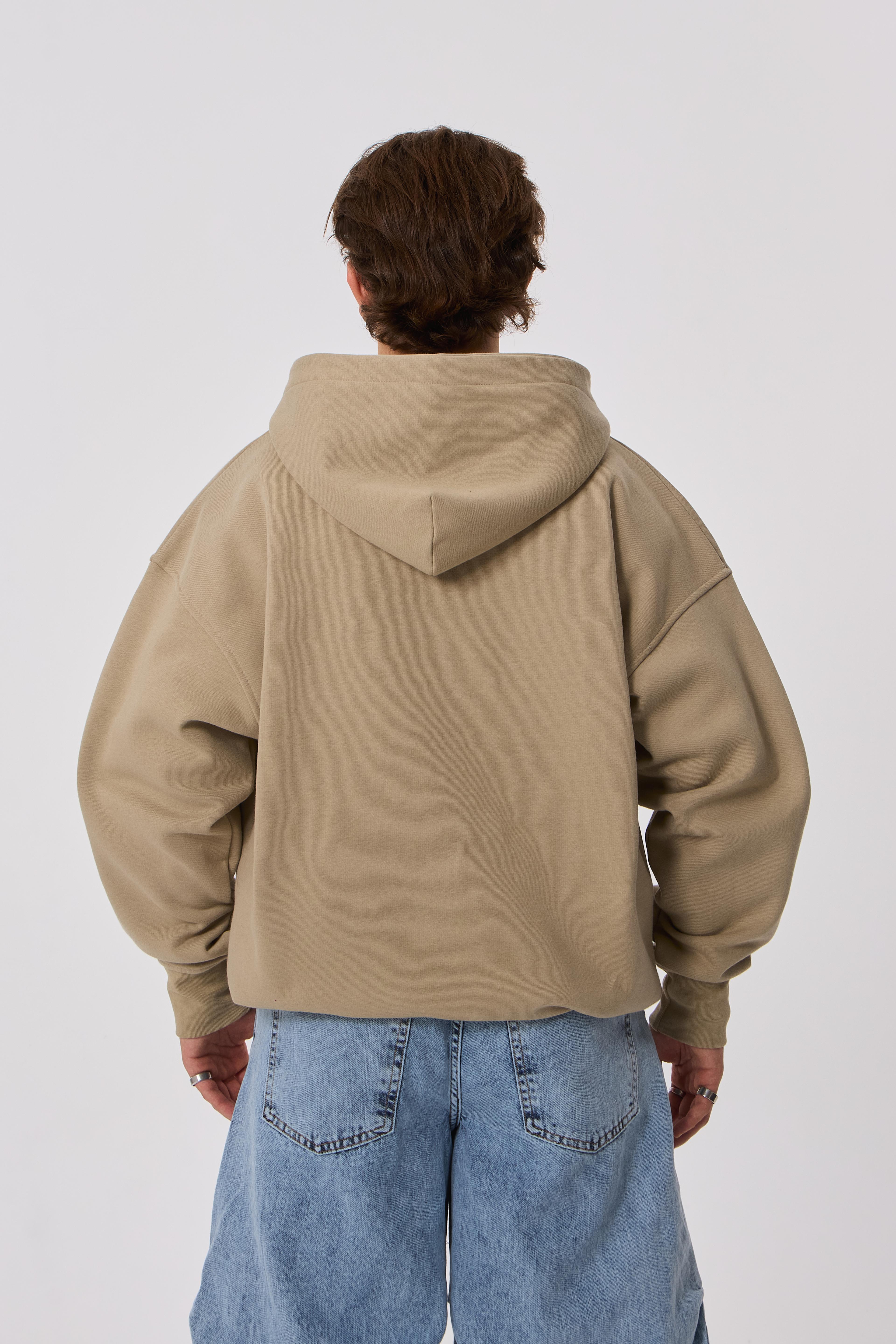 Tokyo Nakışlı Kapüşonlu Oversize Sweatshirt