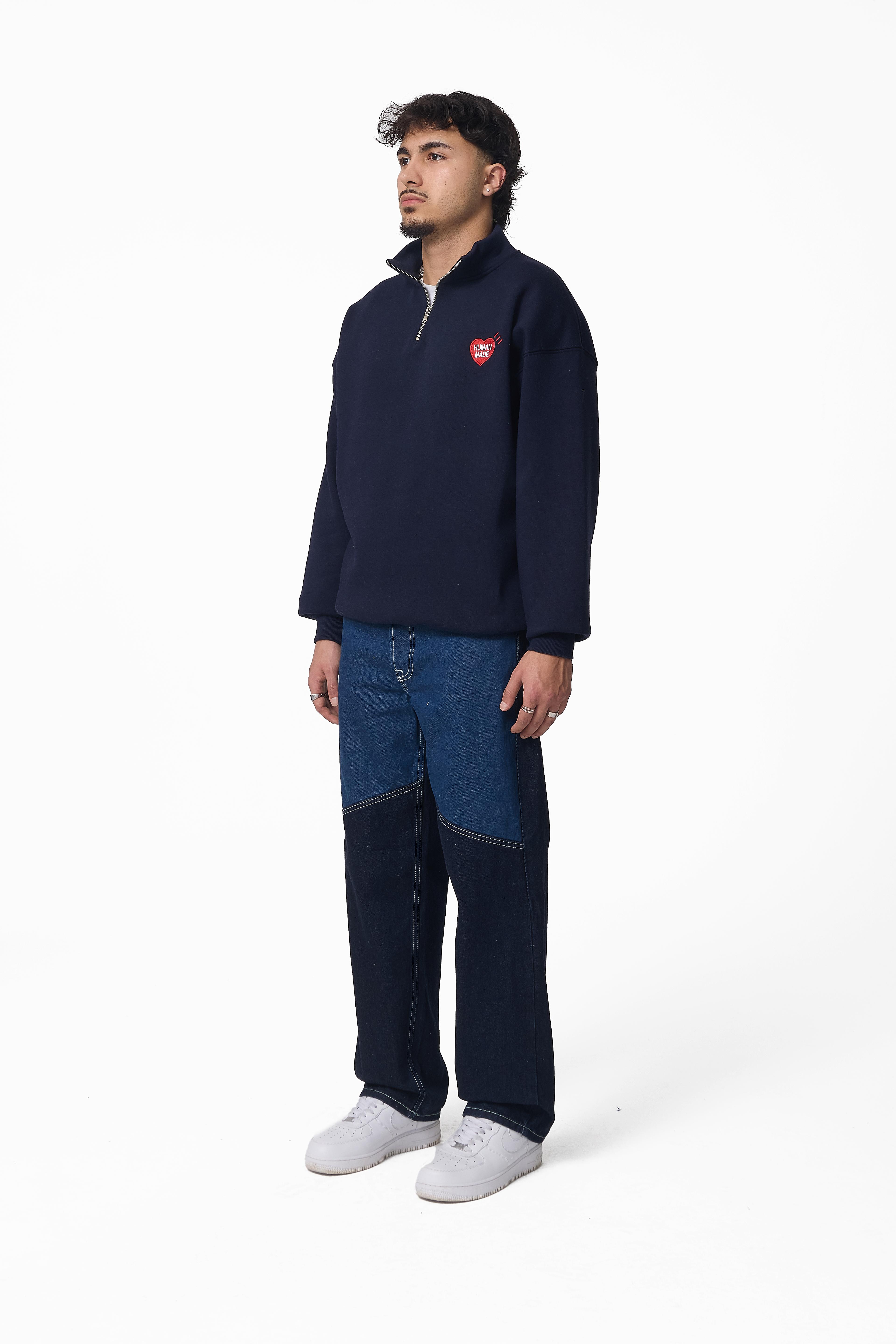 Human Made Nakış Detaylı Half-Zip Oversize Sweatshirt