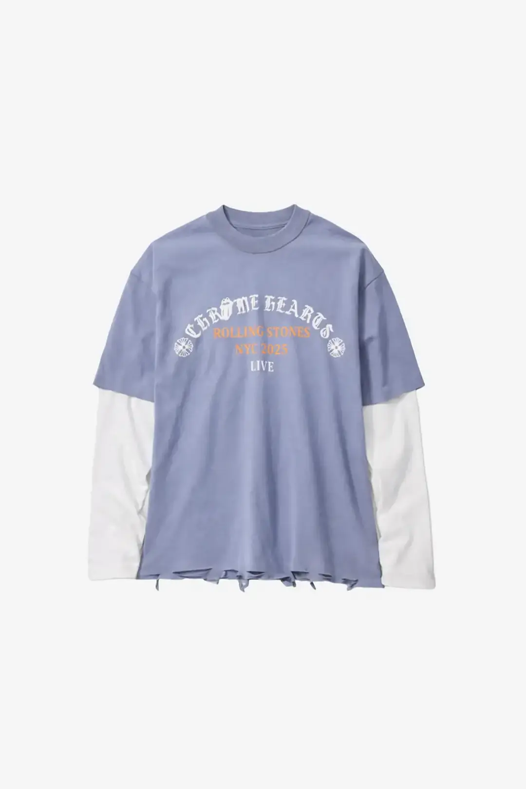 Chrome Hearts Baskılı Distressed Detay Premium Oversize Long