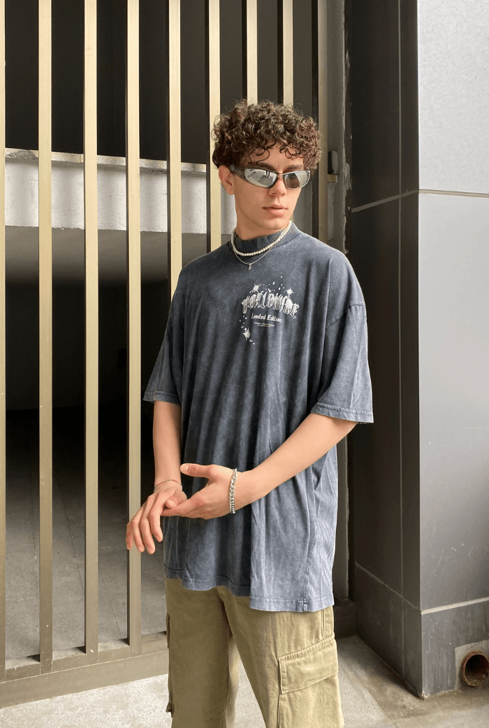 Worldwide Acid Wash Oversize T-shirt