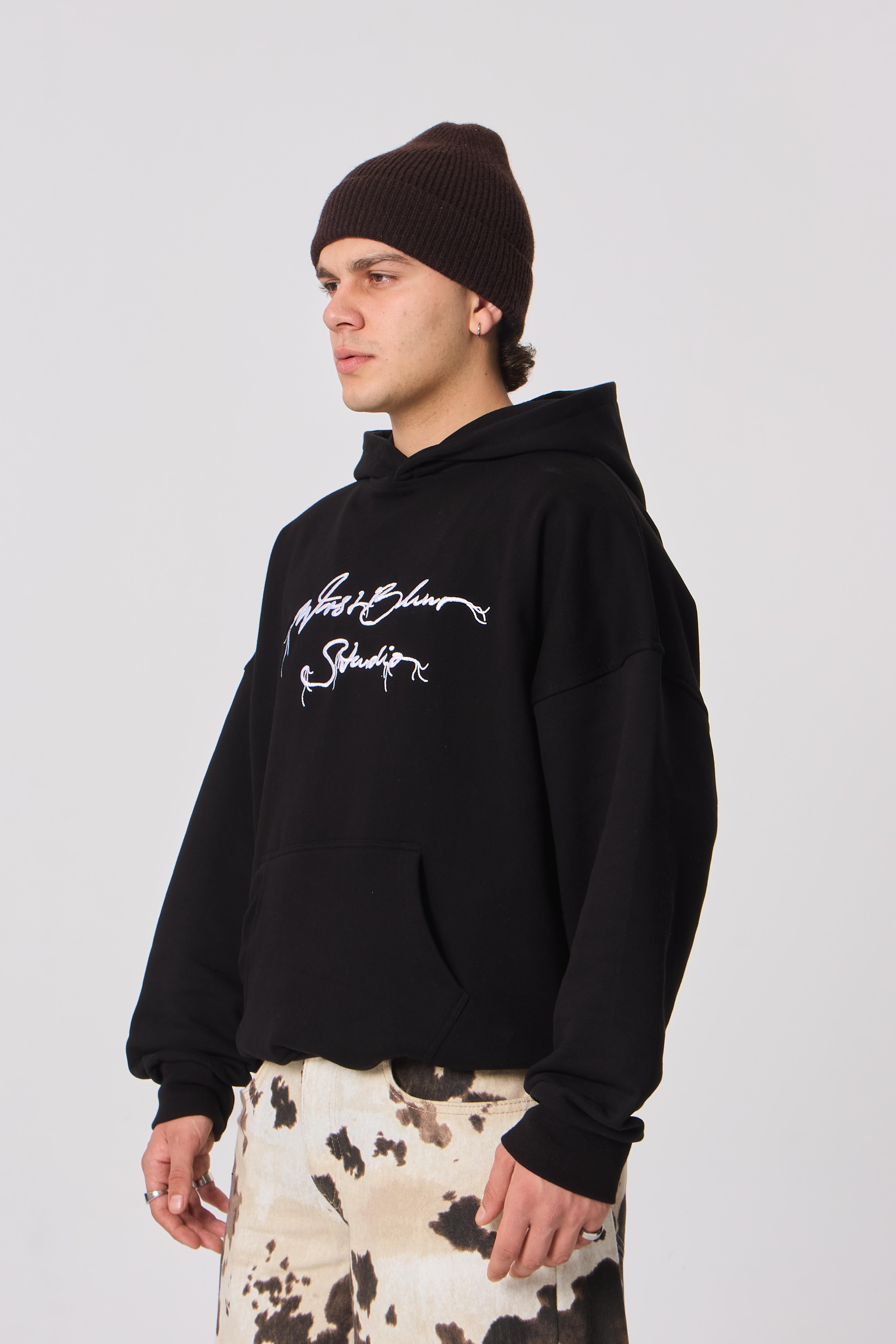 WRSTBHVR Graffiti Nakışlı Kapüşonlu Oversize Sweatshirt