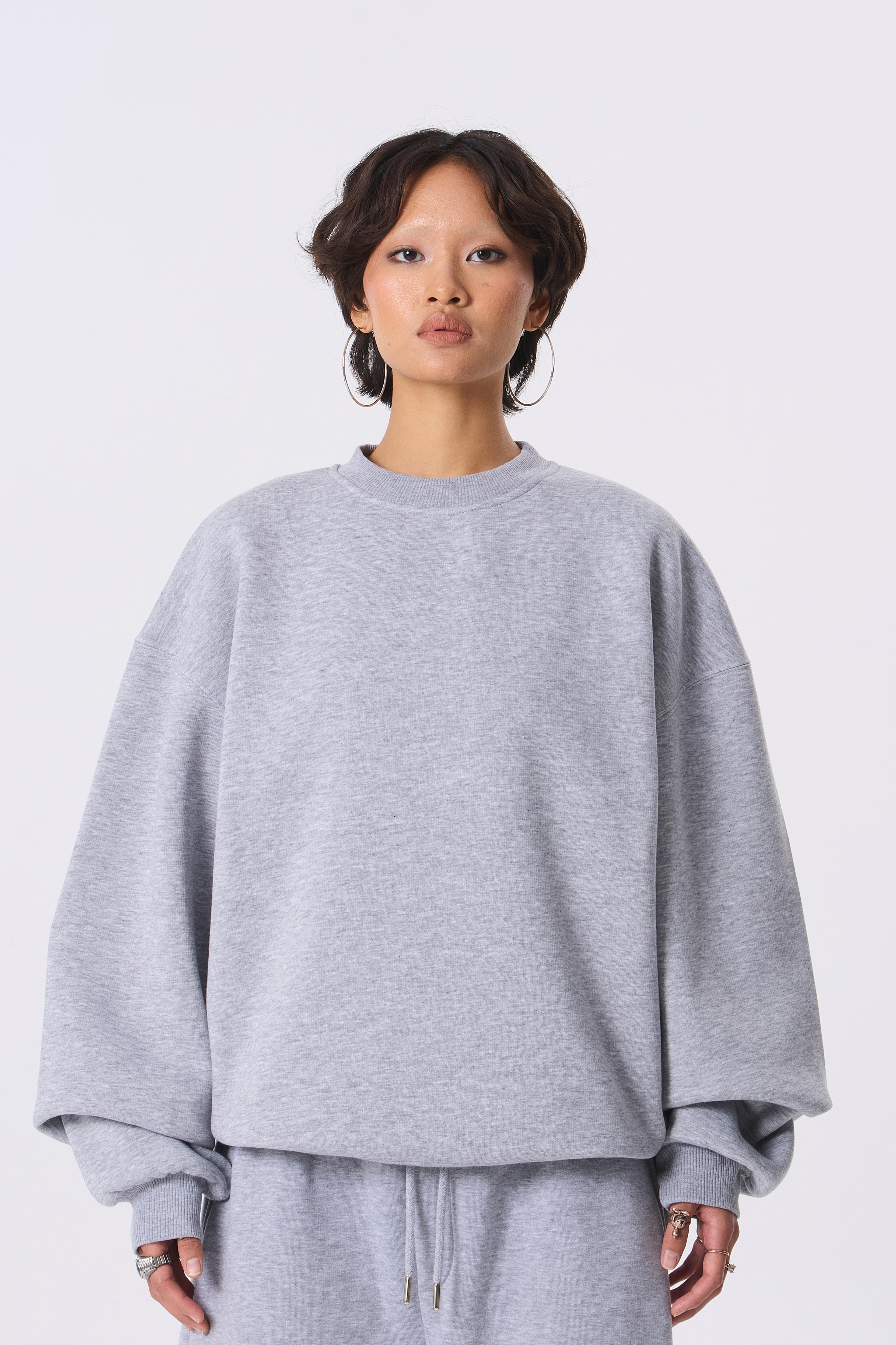 VOID Basic Premium Oversize Sweatshirt - Gri