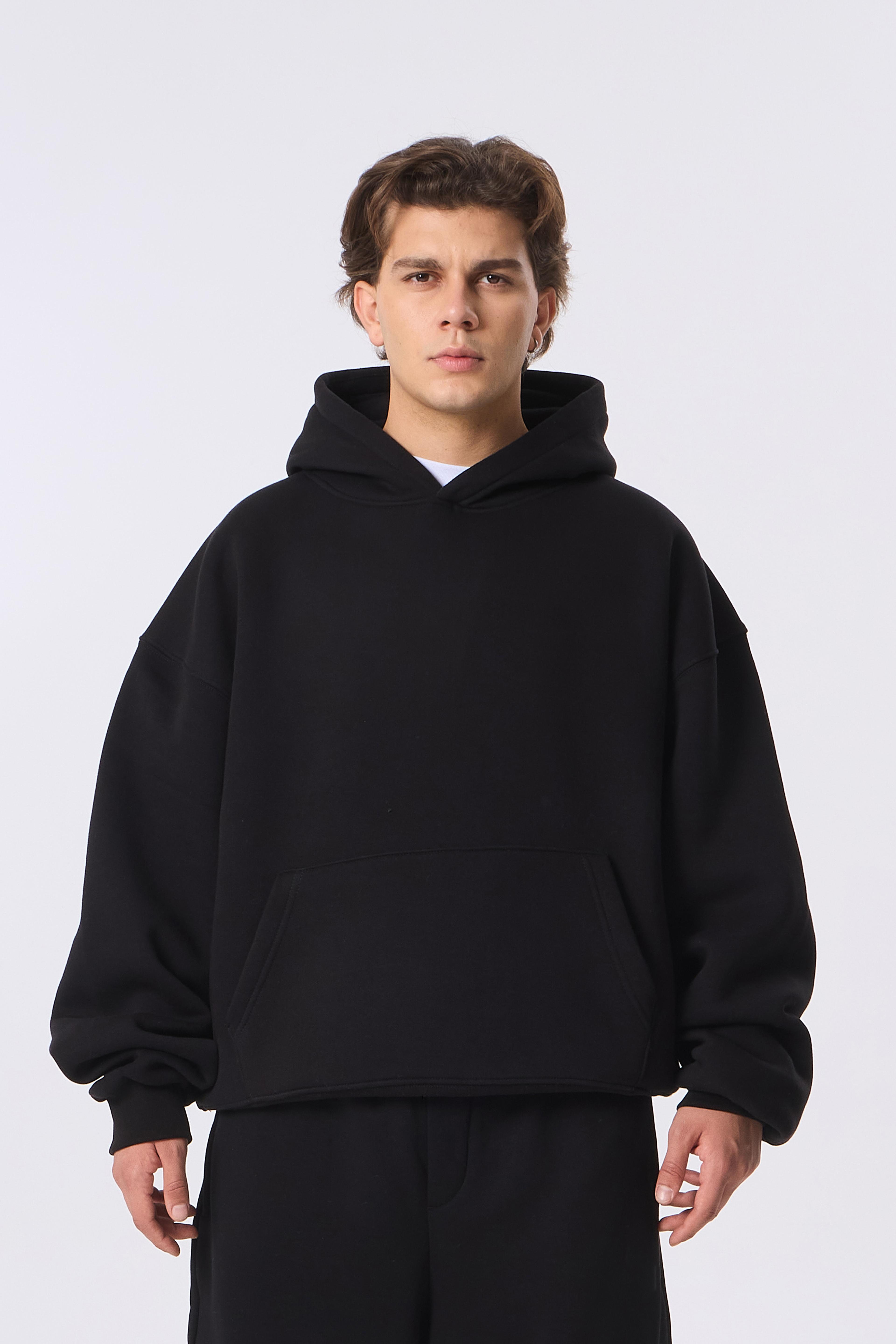 VOID Basic Premium Oversize Hoodie - Siyah