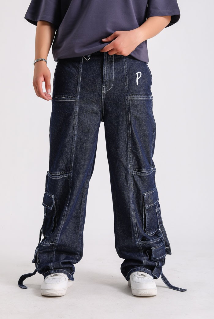 P-Premium Ekstra Baggy Pantolon - Lacivert