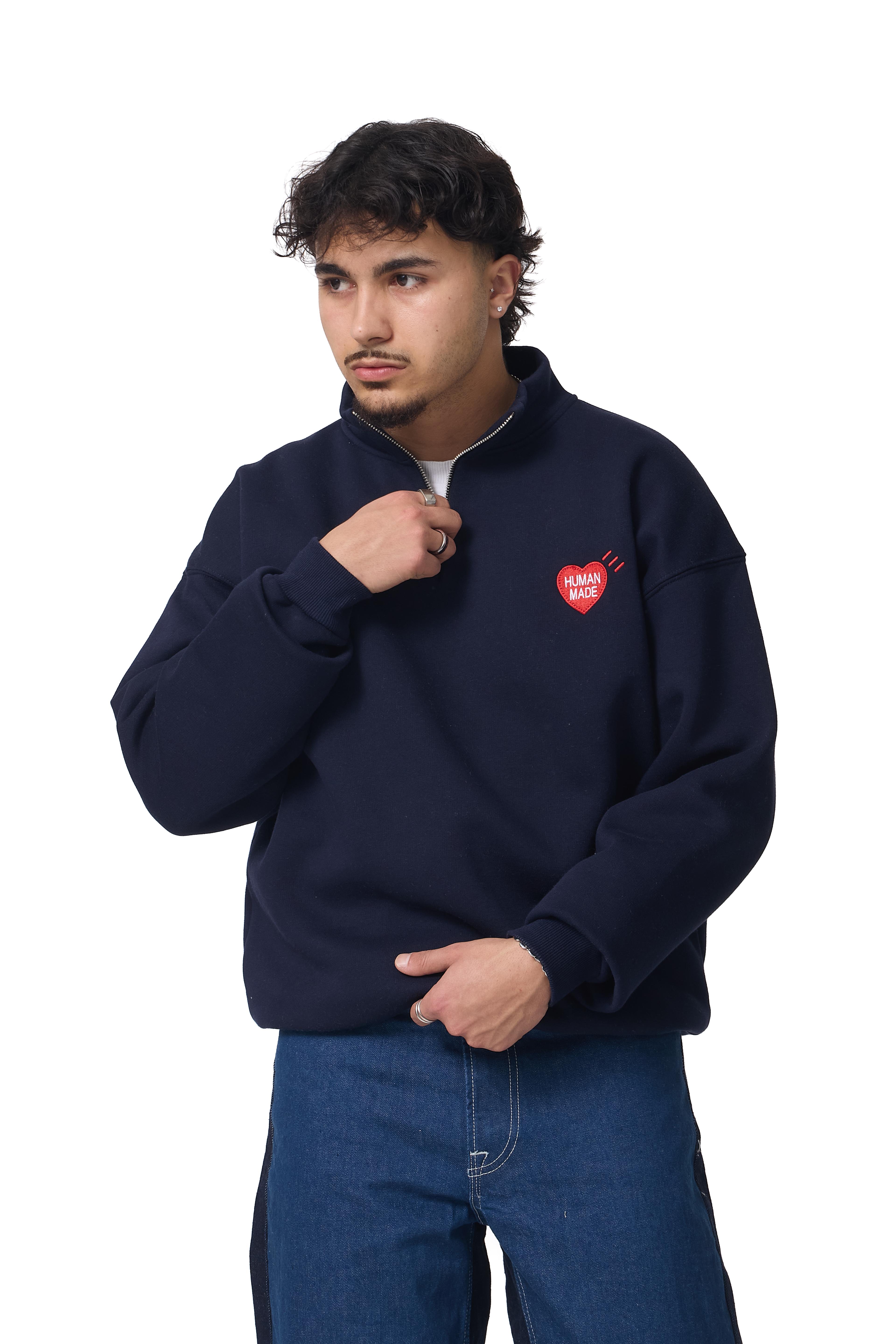 Human Made Nakış Detaylı Half-Zip Oversize Sweatshirt