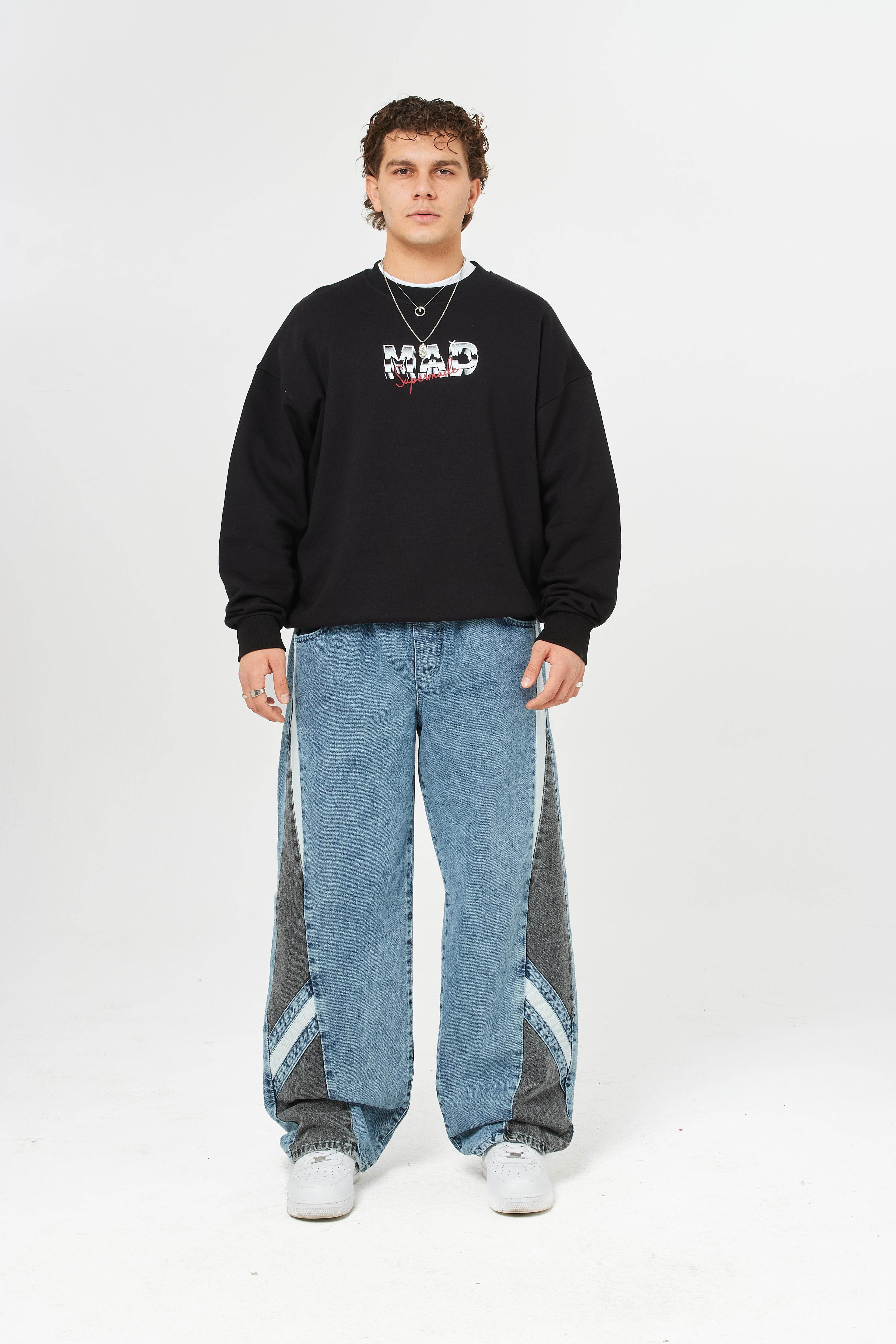 Mad Baskılı Premium Oversize Sweatshirt