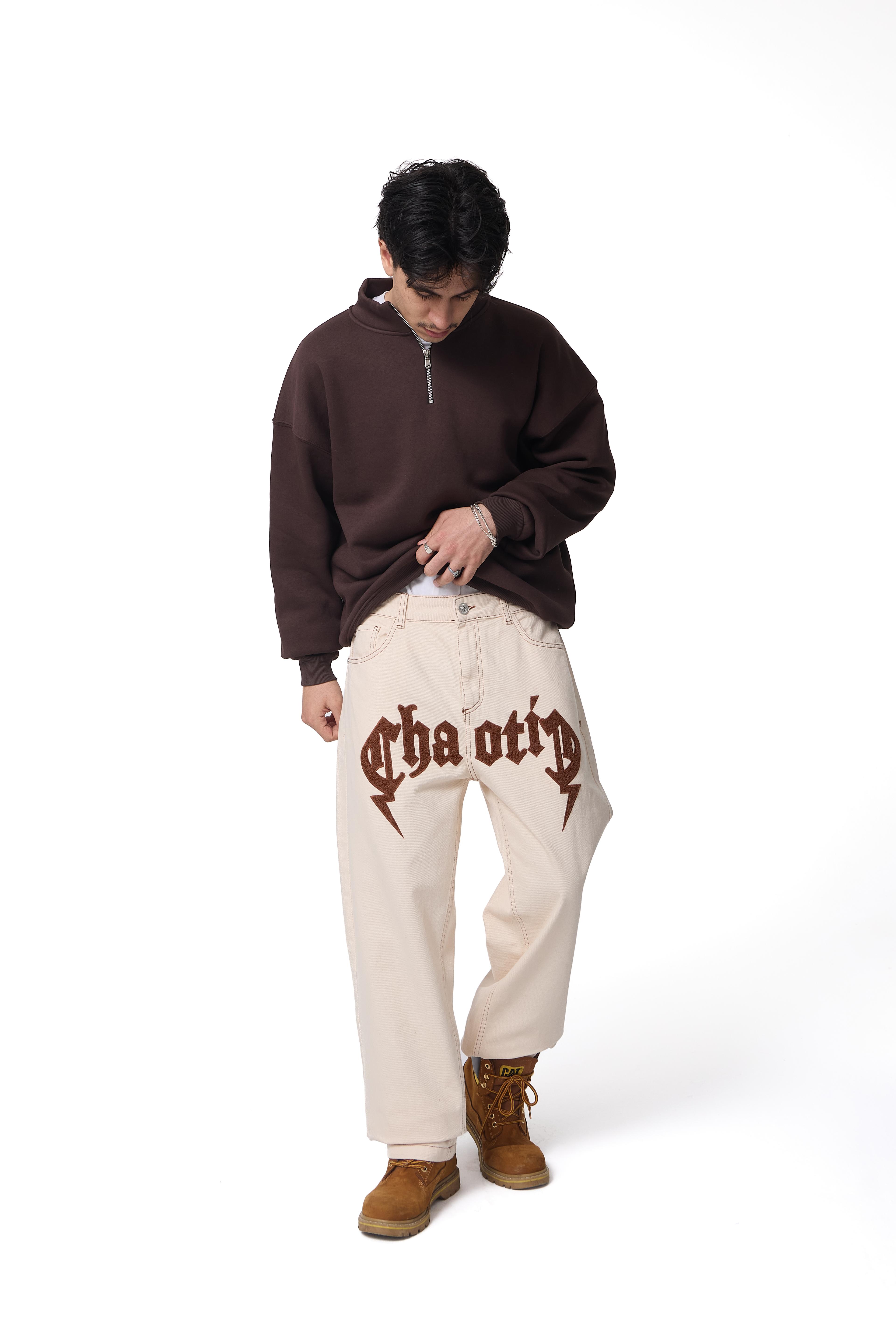 Chaotic Nakış Detaylı Premium Baggy Pantolon