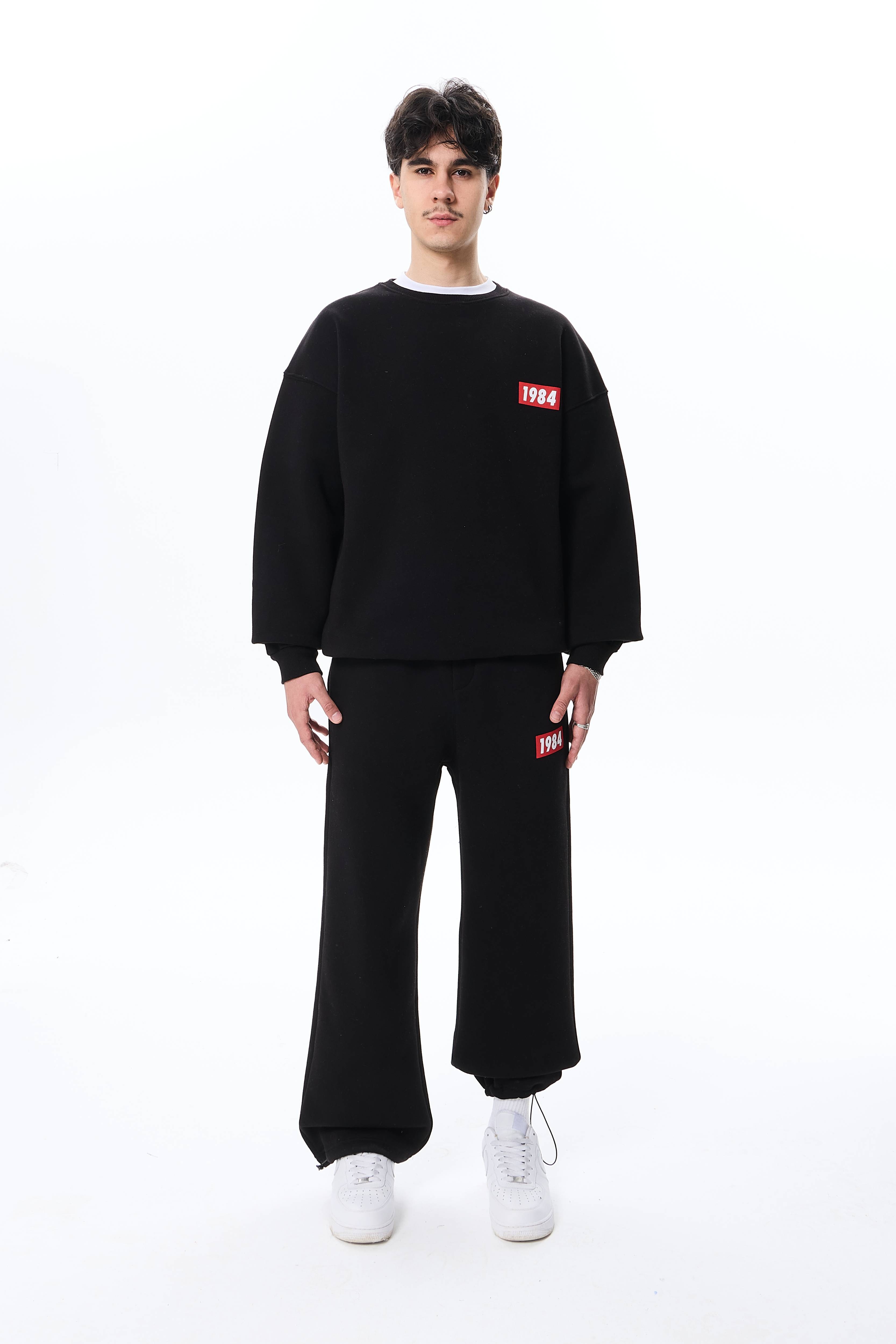 1984 Baskı Detaylı Premium Oversize Sweatshirt