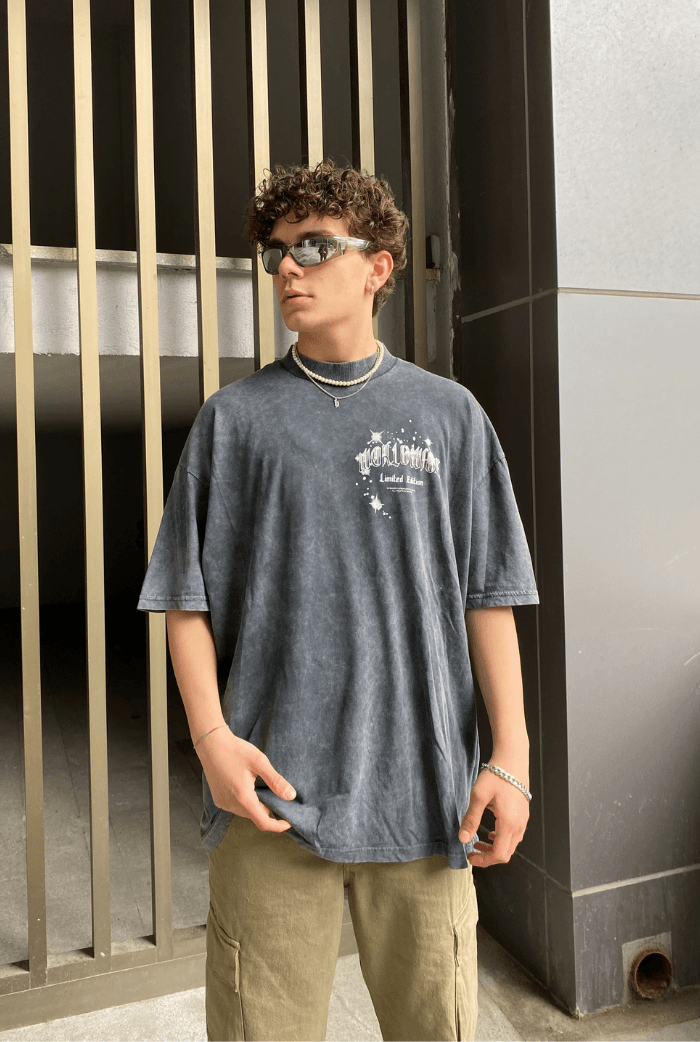 Worldwide Acid Wash Oversize T-shirt