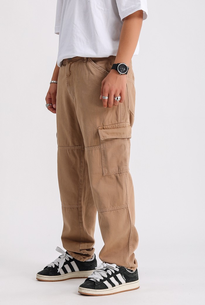 Camel Pocket Detail Baggy Pantolon