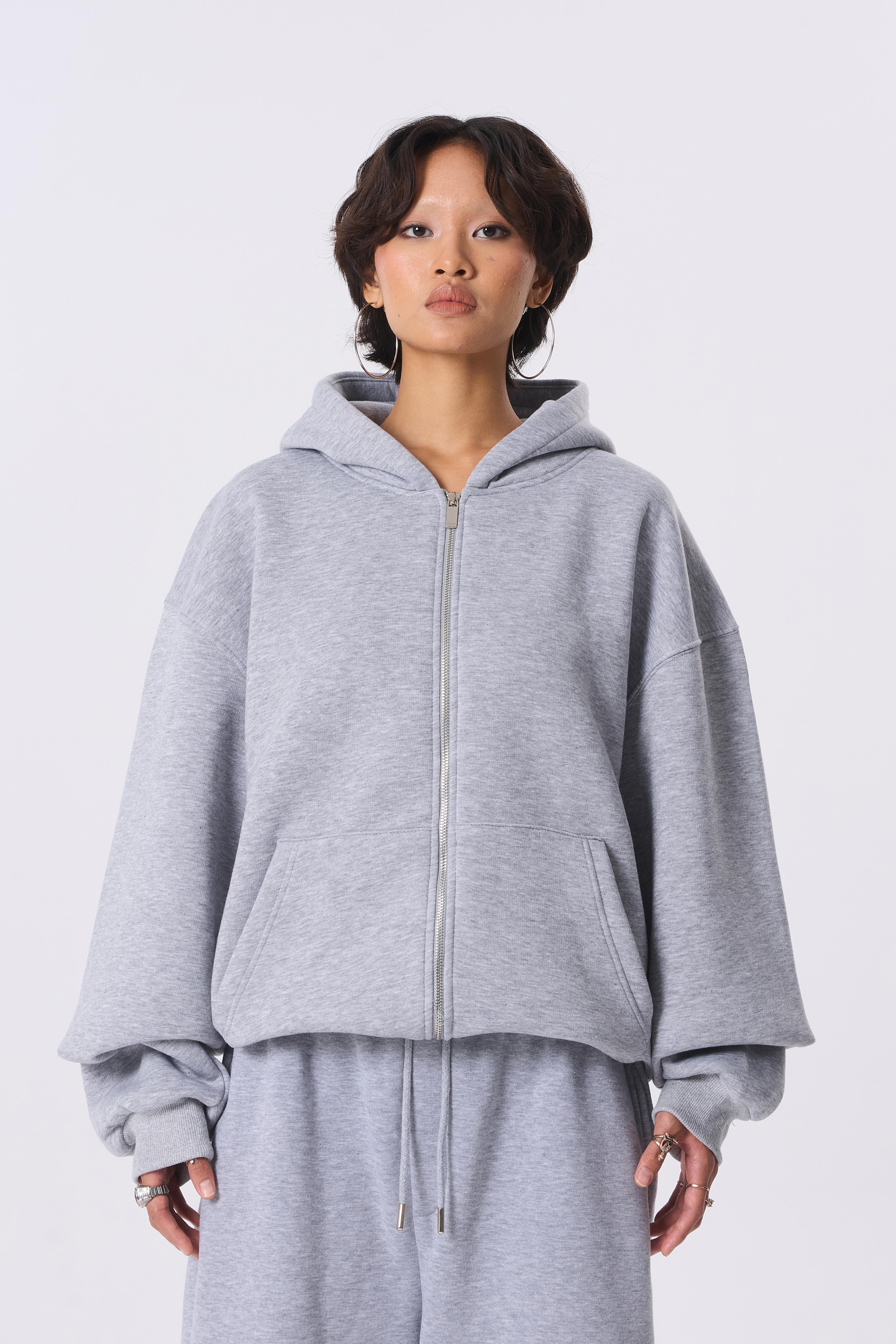 VOID Basic Premium Zip Oversize Hoodie