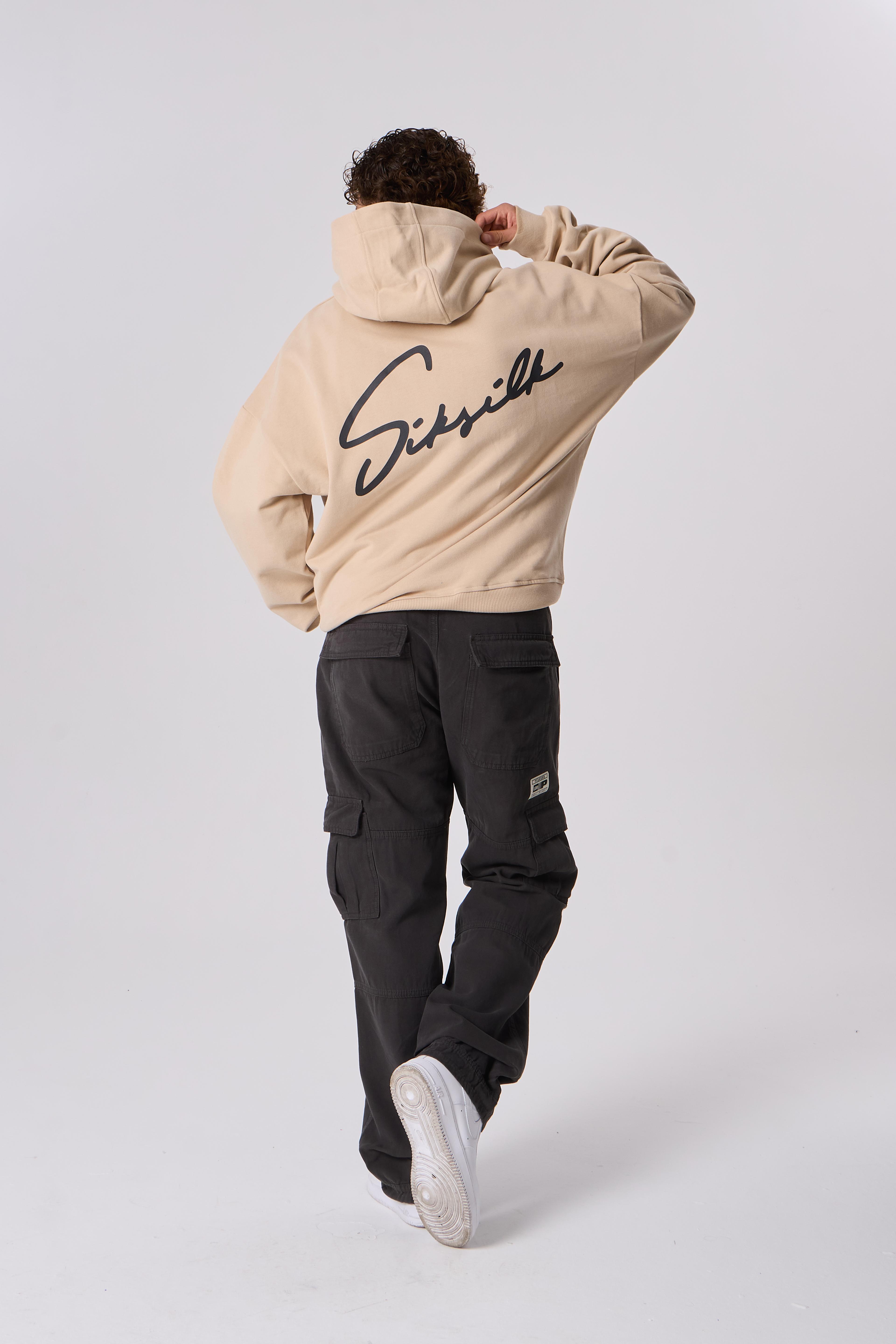 SSLK Signature Baskı Detaylı Oversize Kapüşonlu Sweatshirt