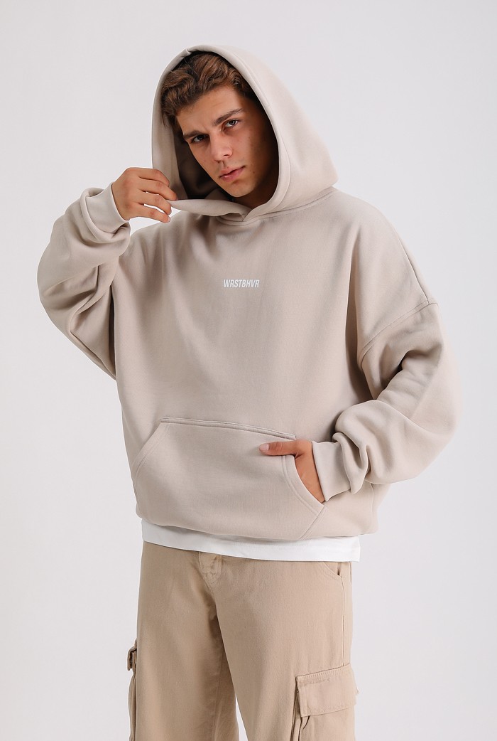 WRSTBHVR 500GSM Premium Ön Baskılı Oversize Hoodie