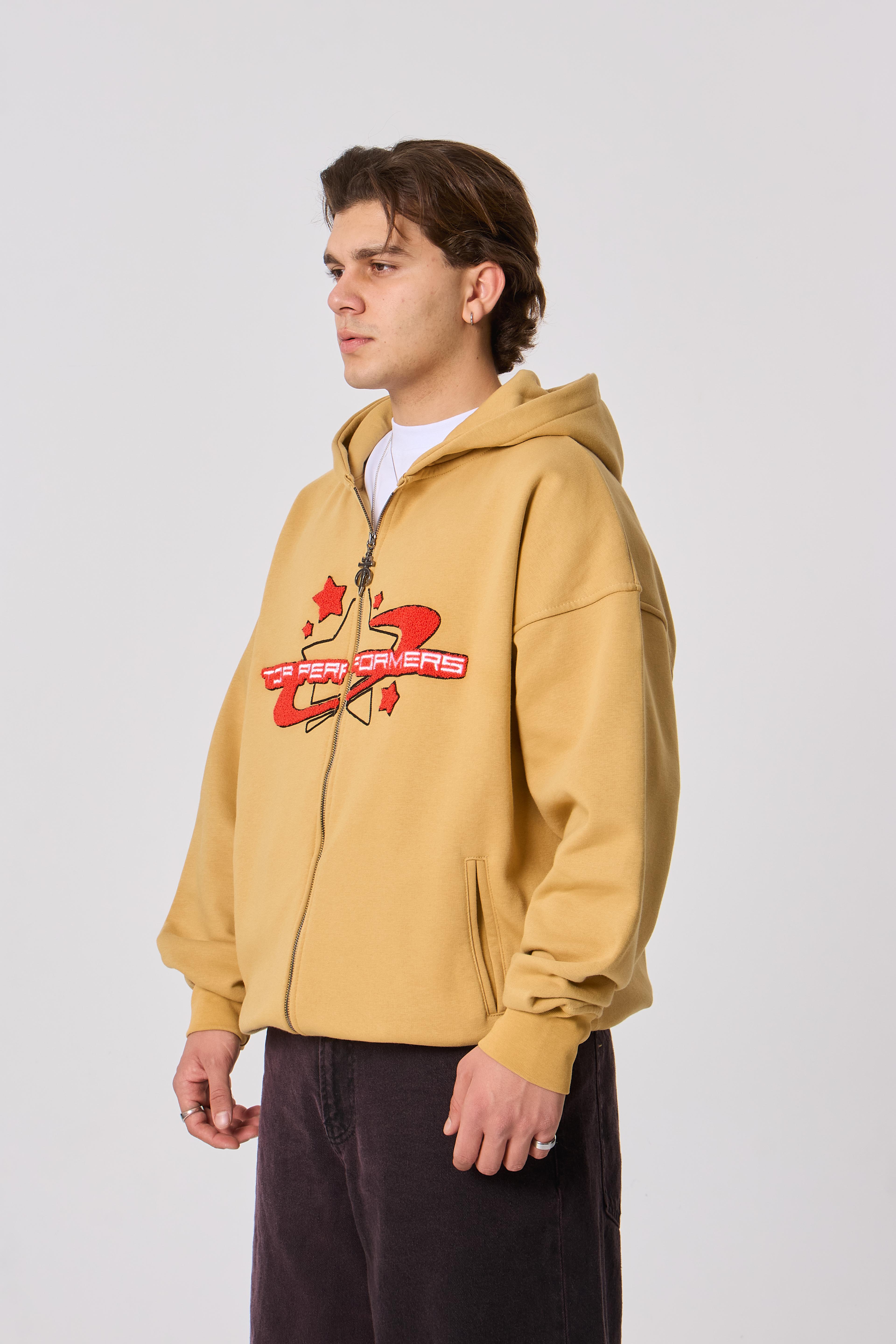 TopPerformers Nakışlı Kapüşonlu Oversize Sweatshirt