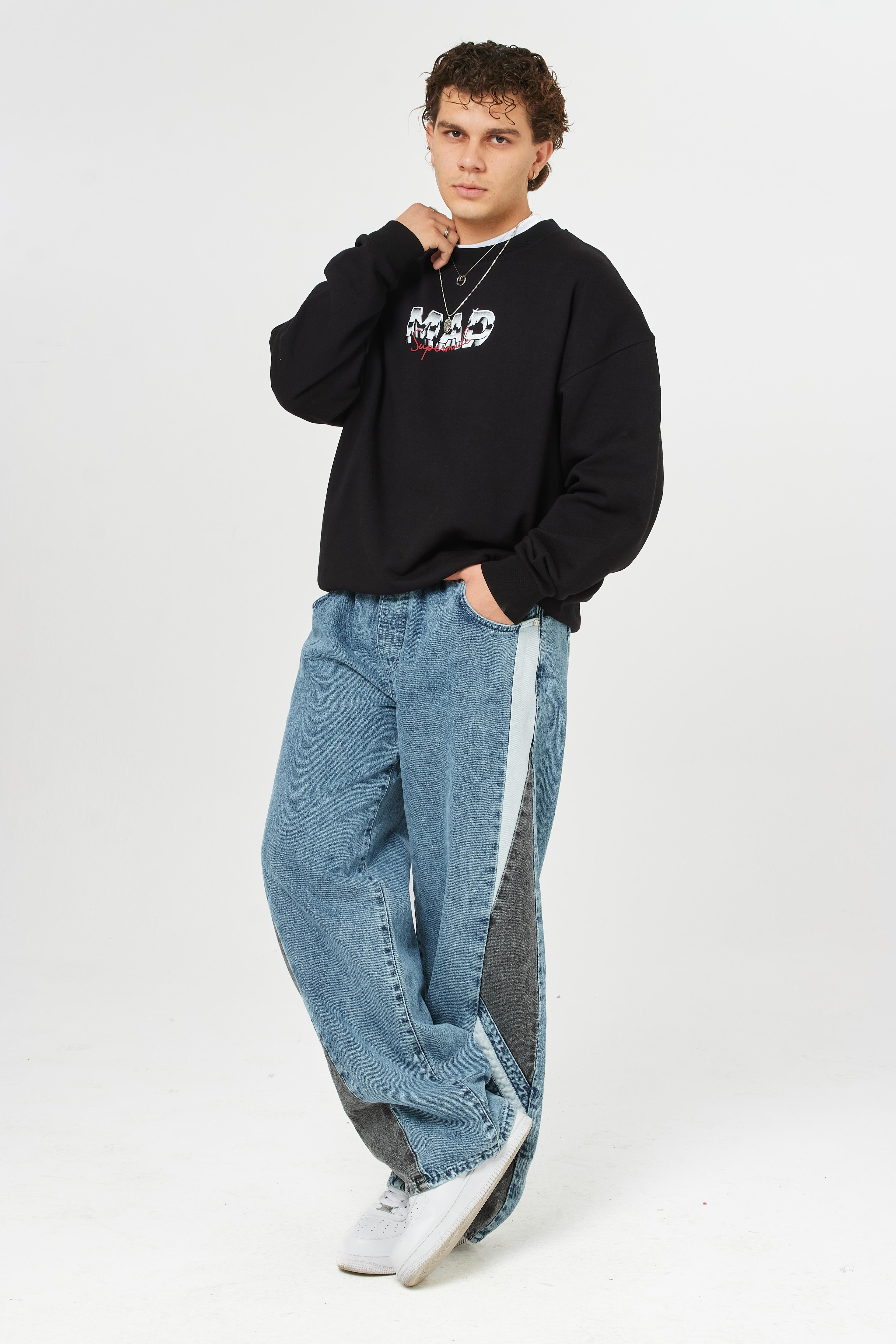 Mad Baskılı Premium Oversize Sweatshirt