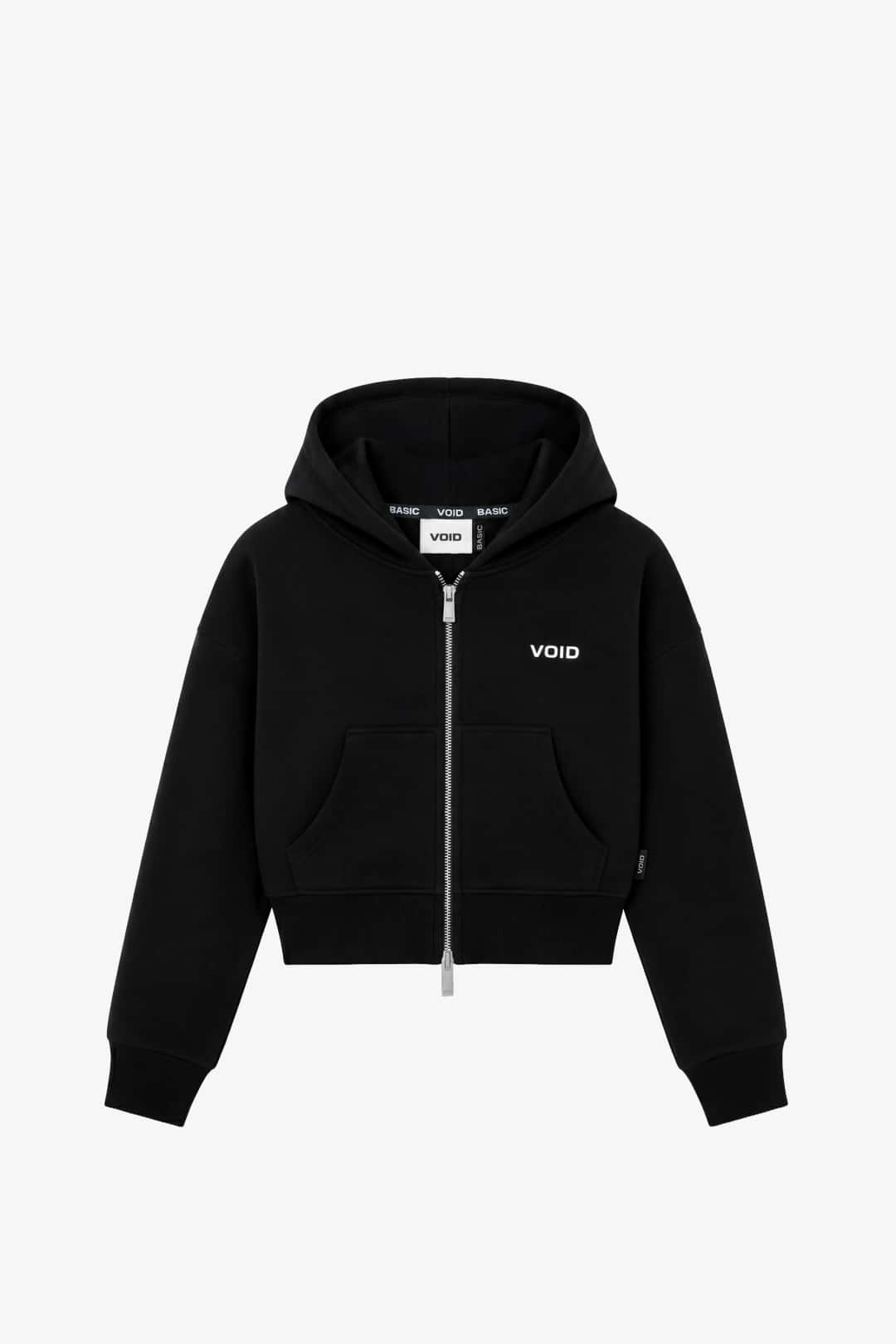Kadın Yazlık VOID Edition Nakışlı Premium Oversize Cropped Zipper