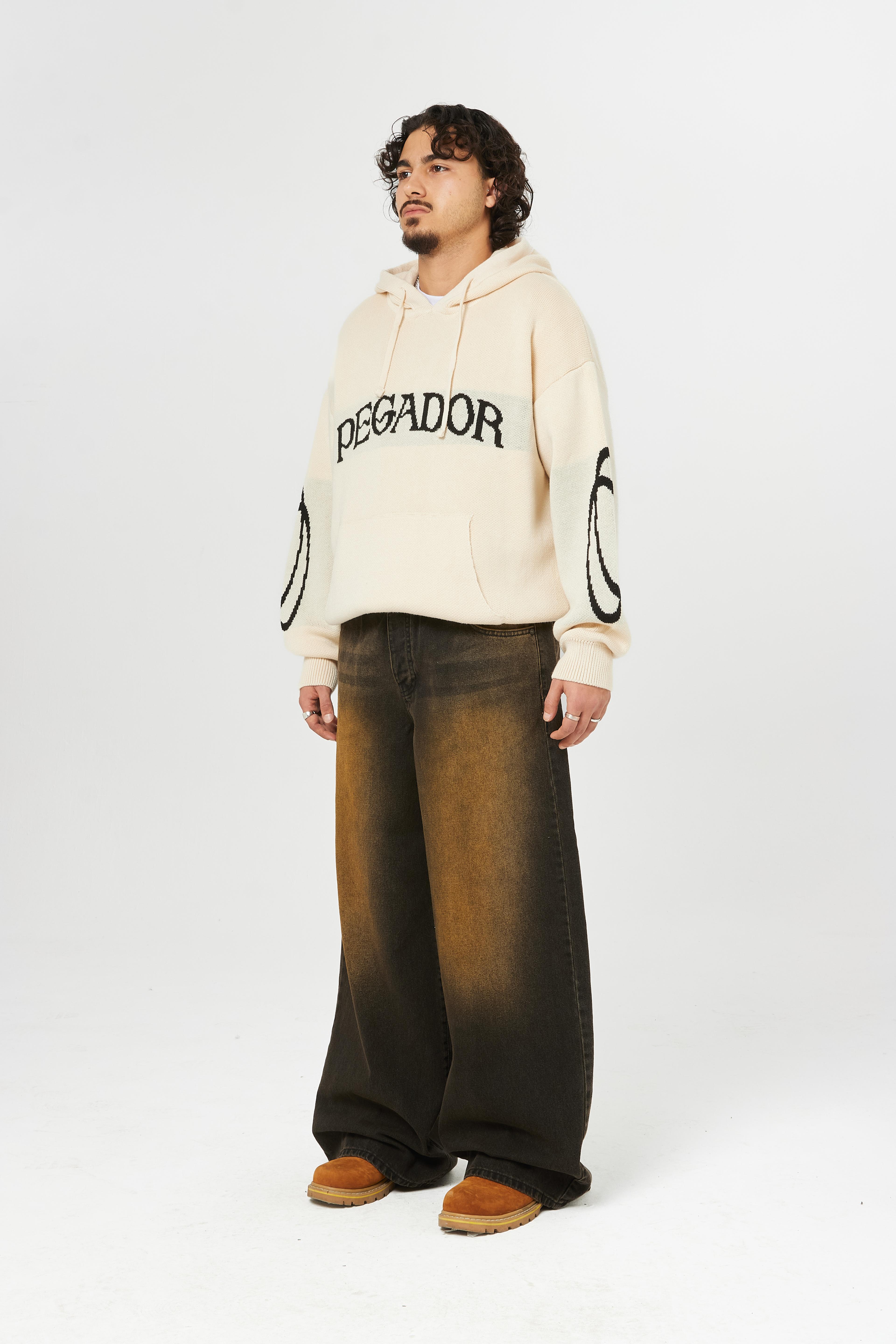 PGDR Nakışlı Kapüşonlu Knit Sweatshirt