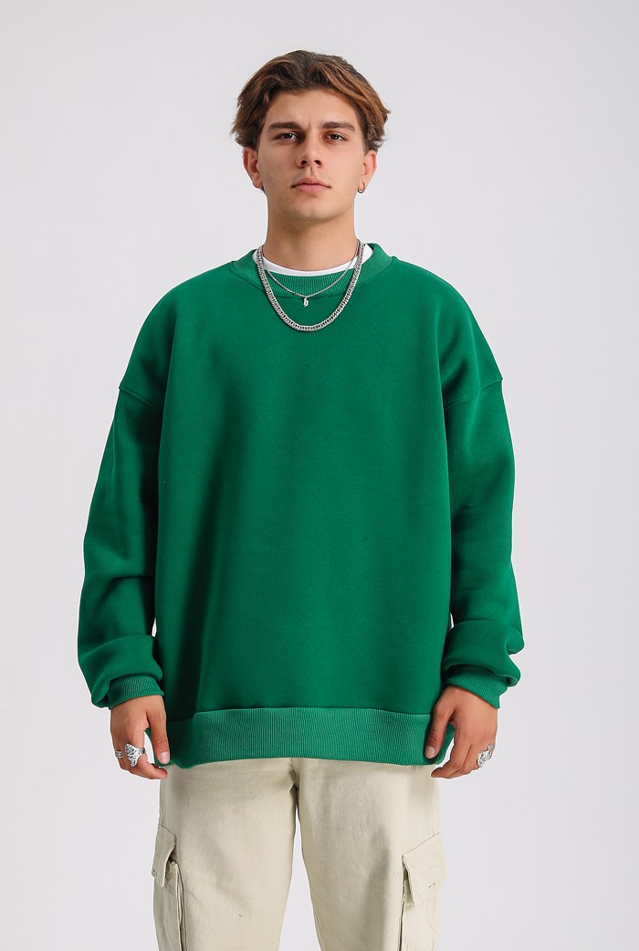 Yeşil Premium Oversize Sweatshirt